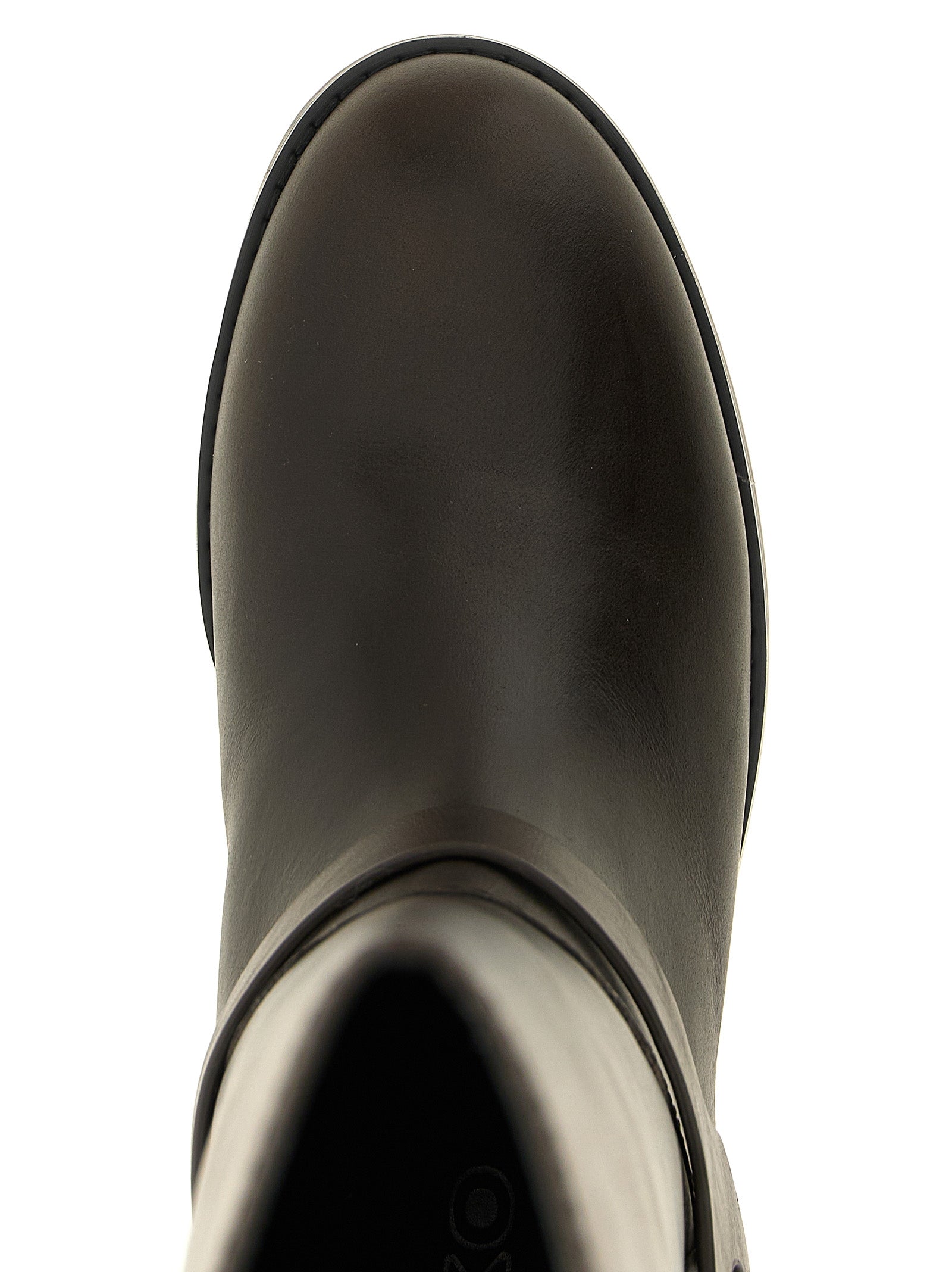 PINKO Schwarze Kuhleder Overknee-Stiefel
