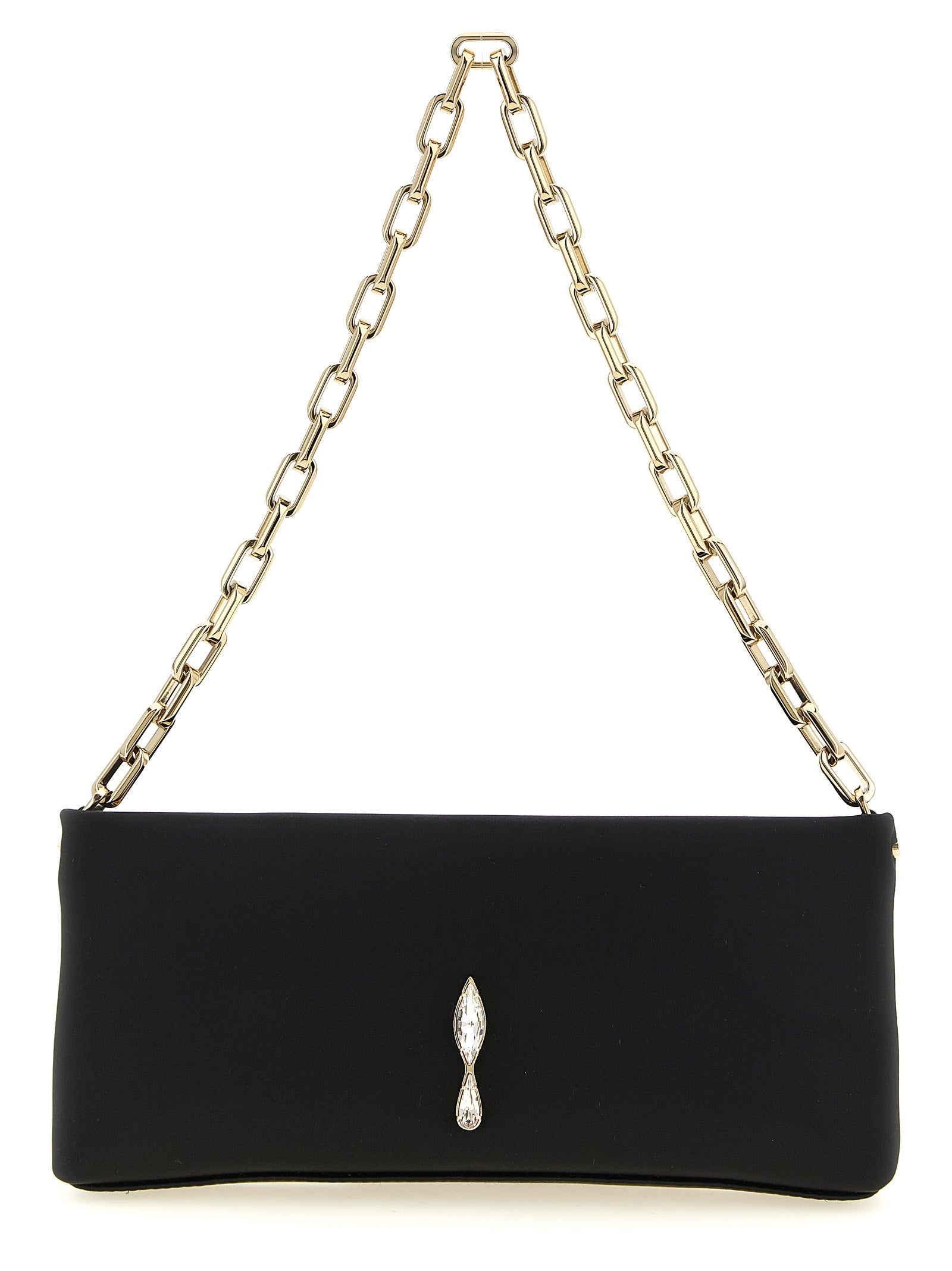 Christian Louboutin Schwarze Clutch aus Elasthan