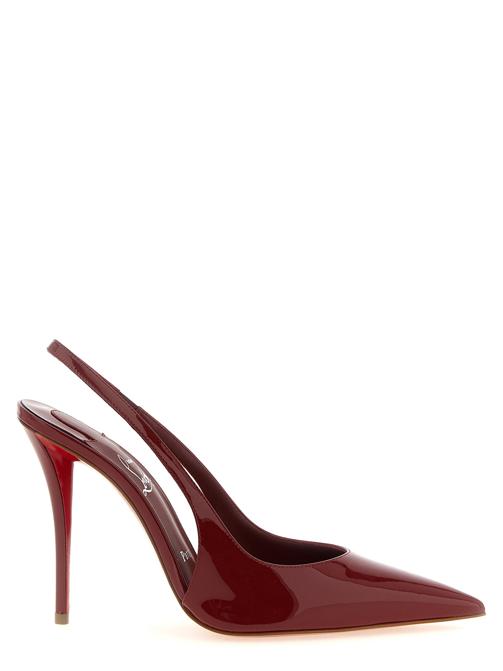 Christian Louboutin Rote Kalbsleder-Pumps mit hohem Absatz