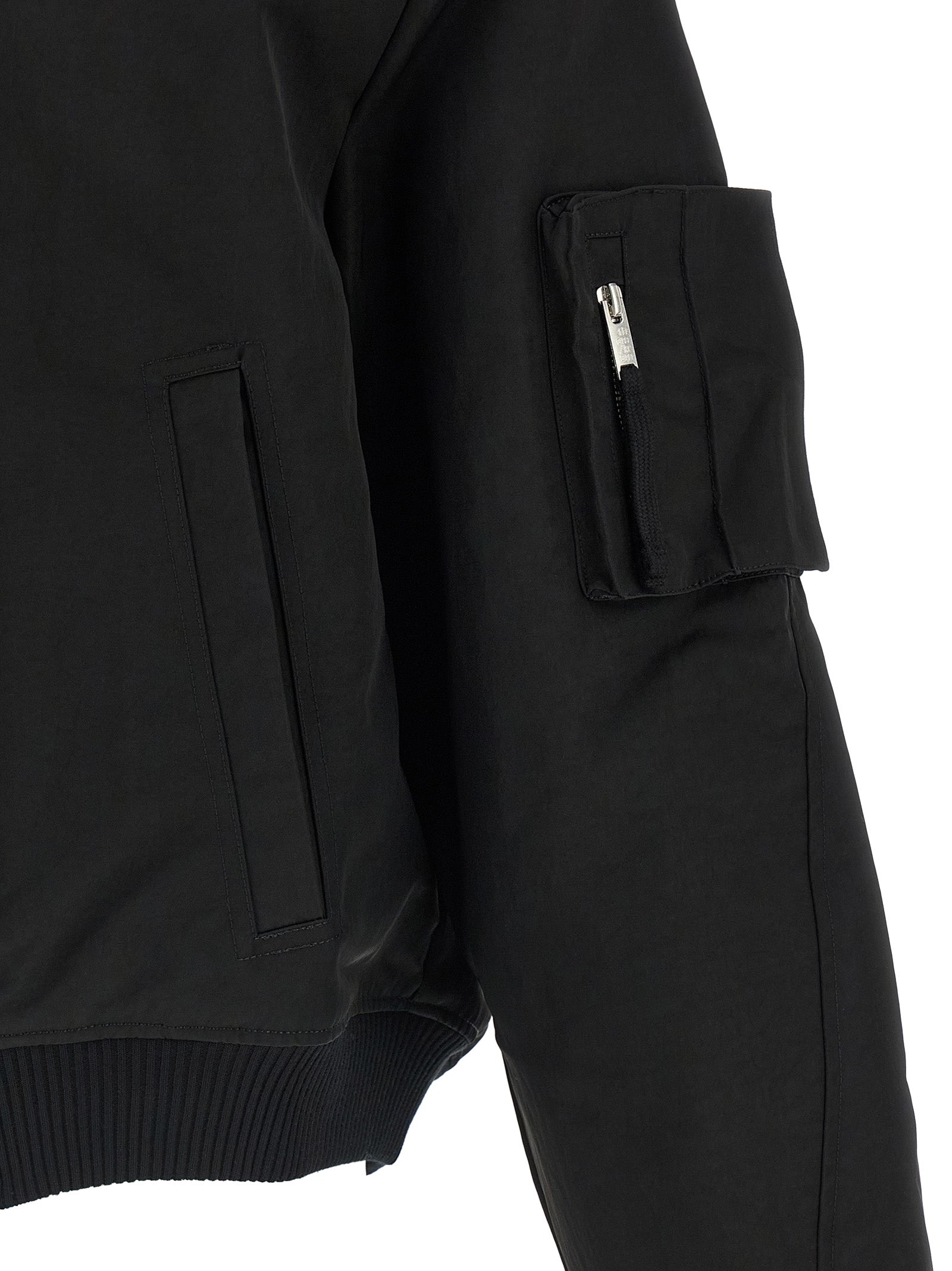 Thom Krom Schwarzer Bomber aus recyceltem Polyamid