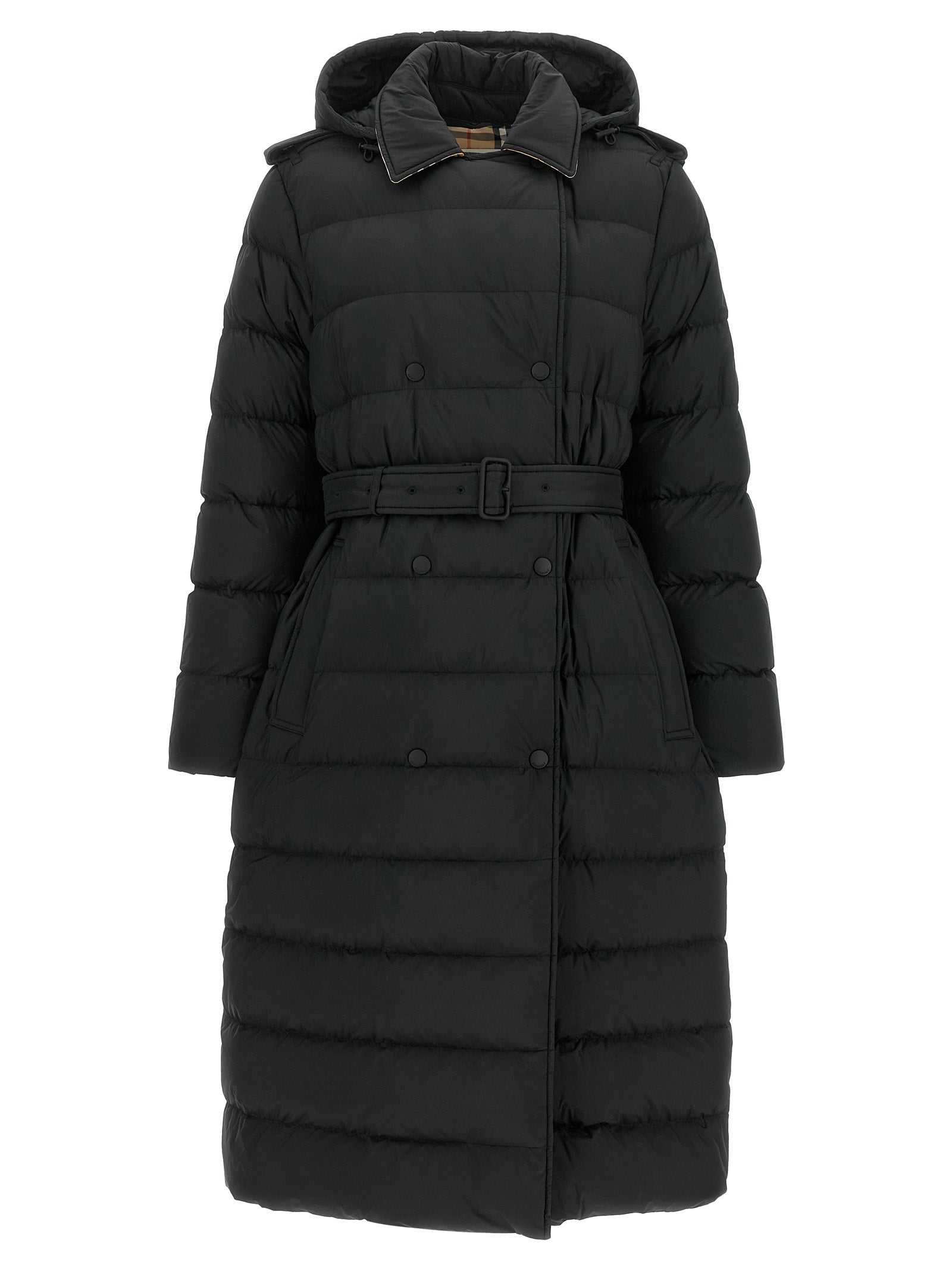 Burberry Schwarzer Polyamid-Mantel