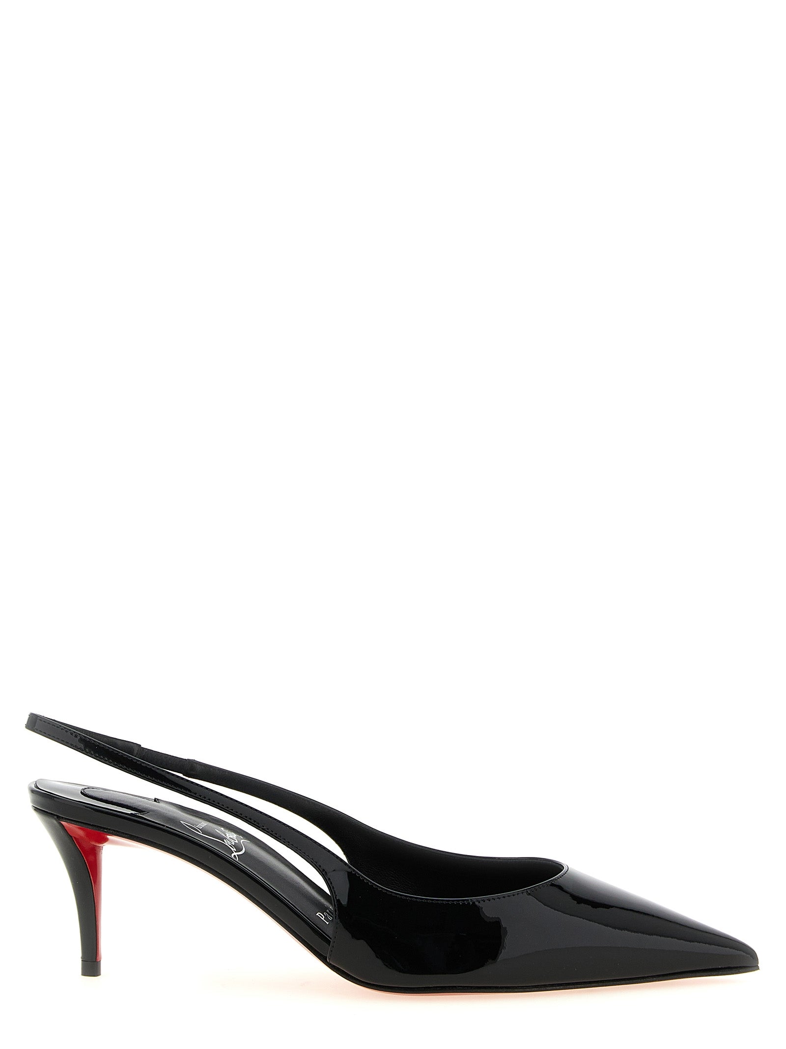 Christian Louboutin Schwarze Pumps aus Kalbsleder mit mittlerem Absatz