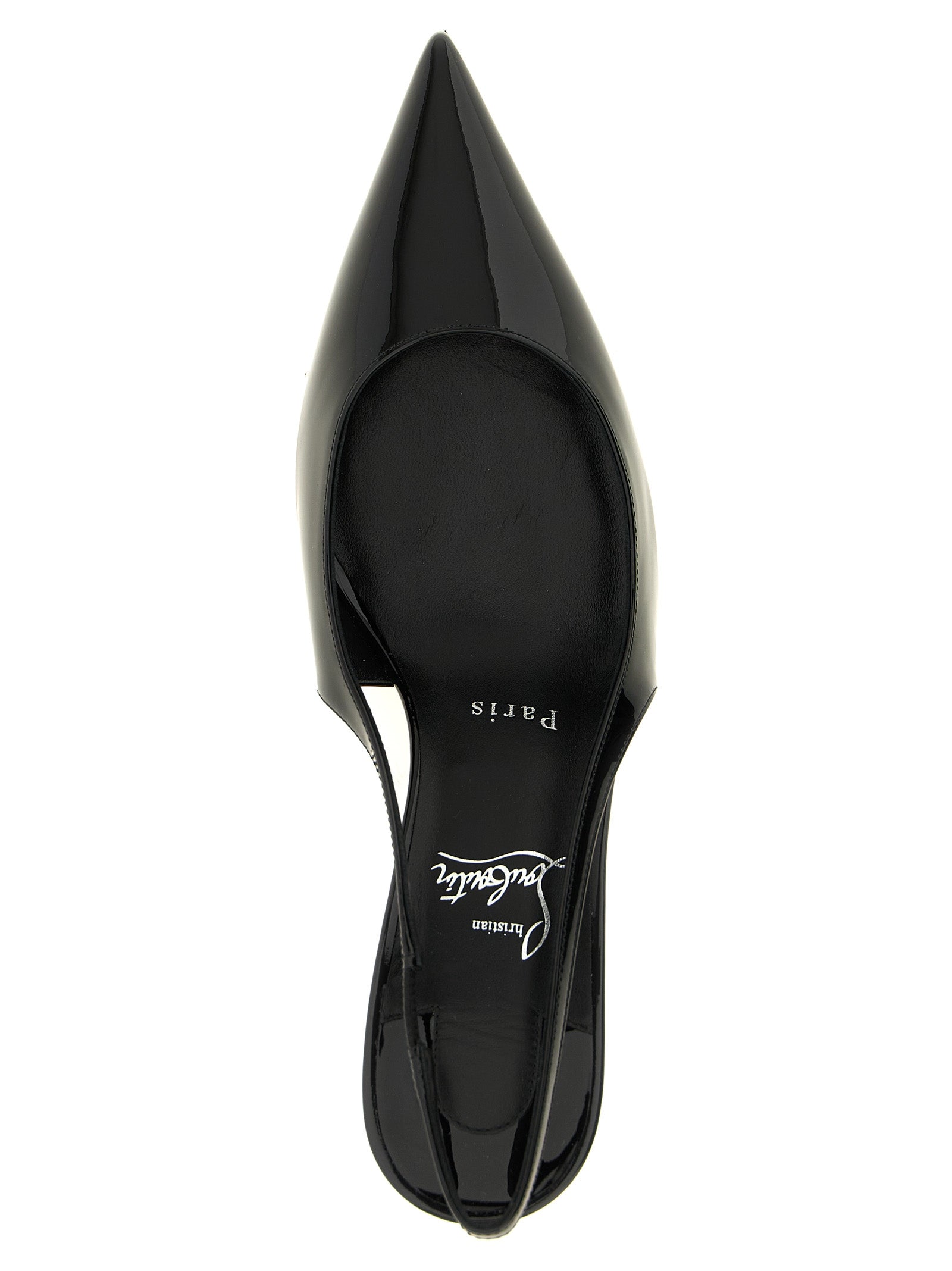Christian Louboutin Schwarze Pumps aus Kalbsleder mit mittlerem Absatz