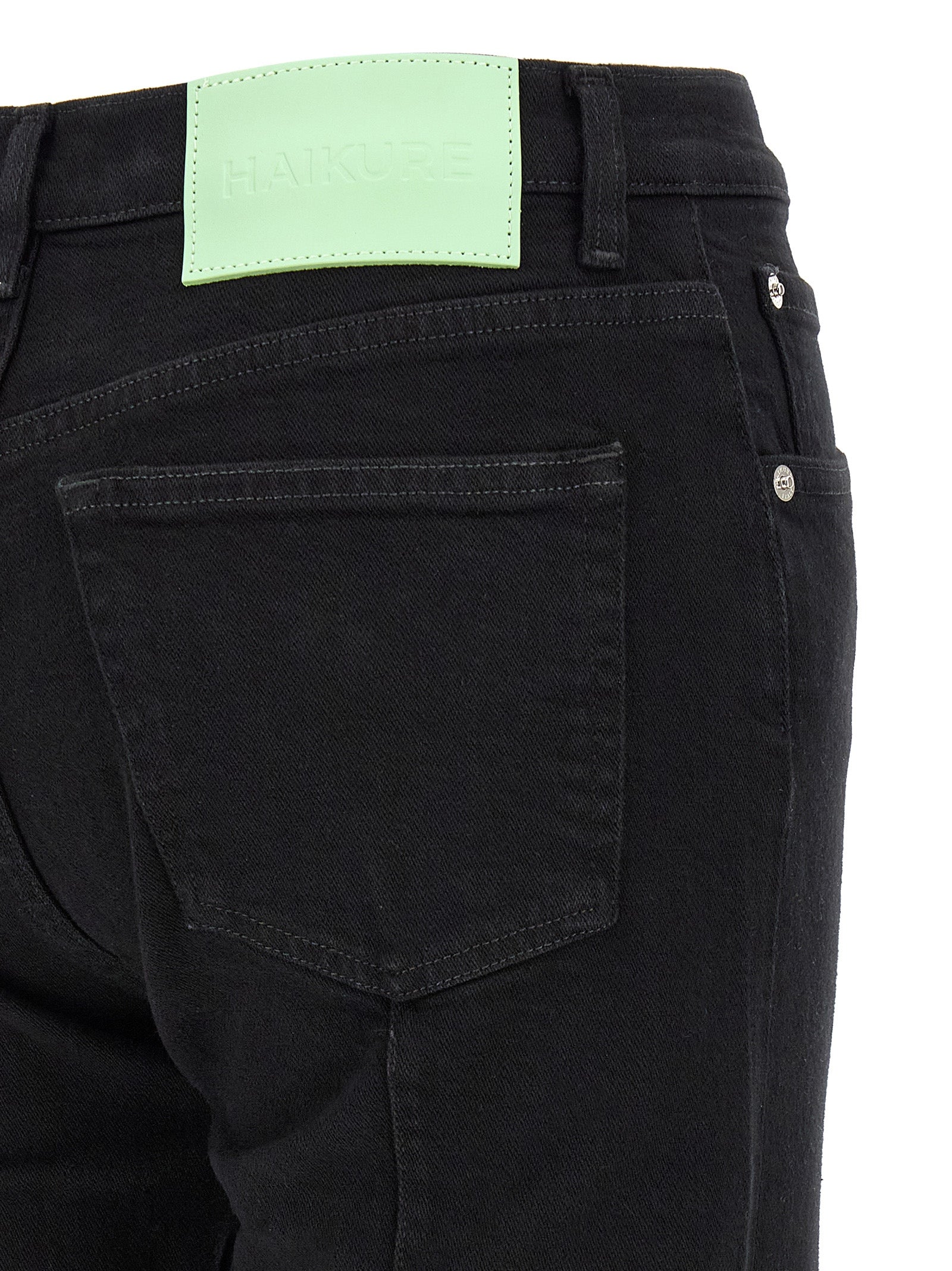 Haikure Schwarze Baumwoll-Schlagjeans