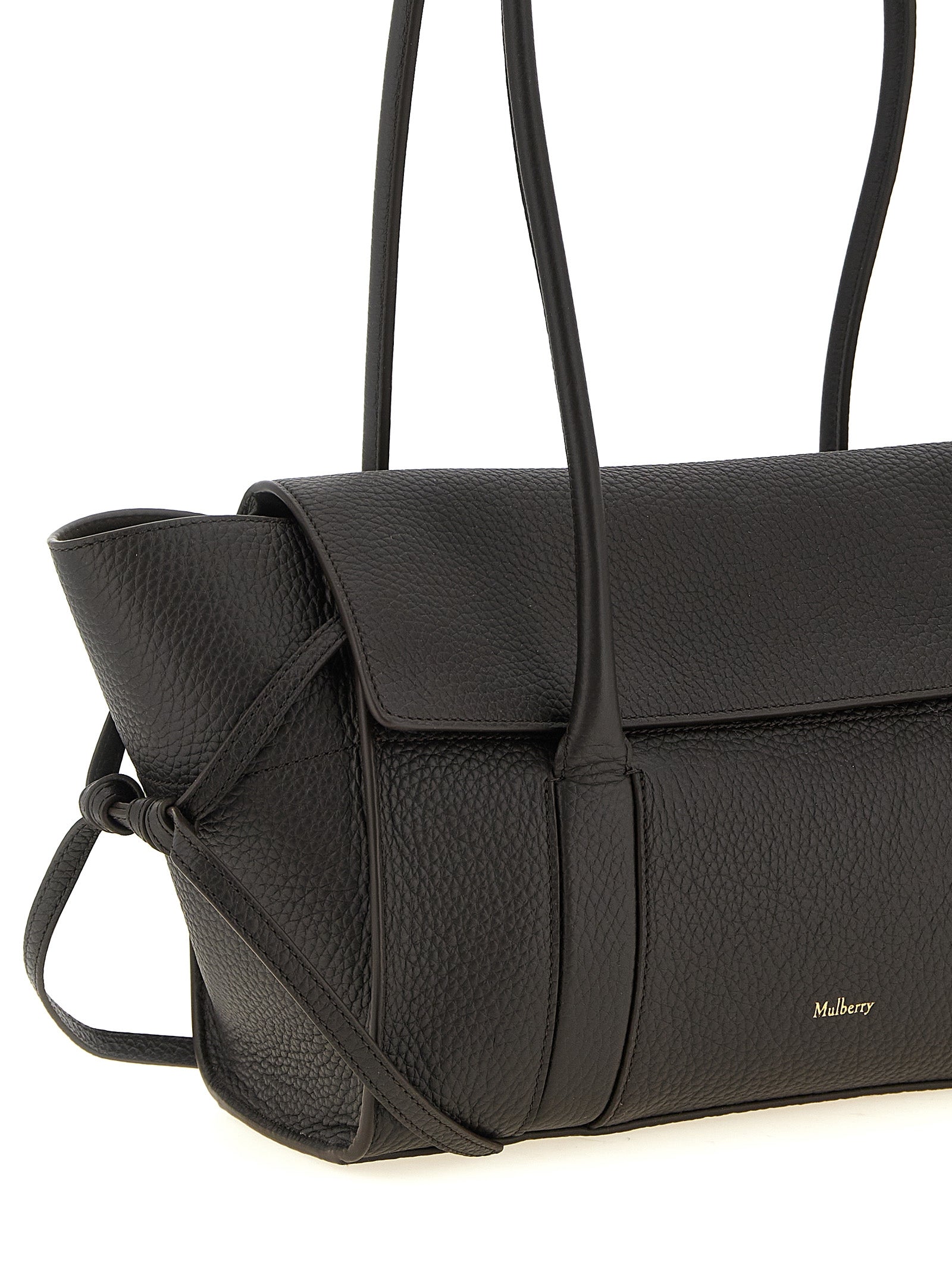 Mulberry Schwarze Kalbsleder-Schultertasche