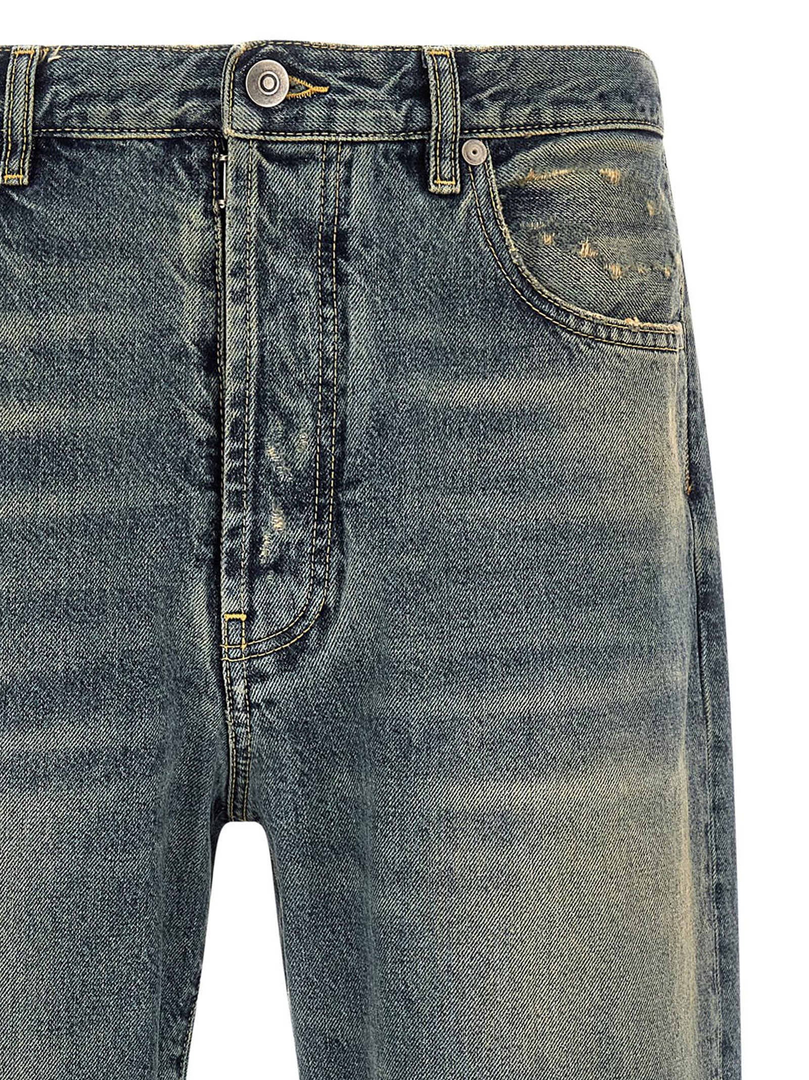 Maison Margiela Blaue Jeans aus Baumwolle im geraden Schnitt