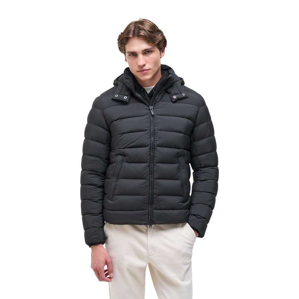 Colmar Originals Schwarze Polyamid-Jacke in voller Länge