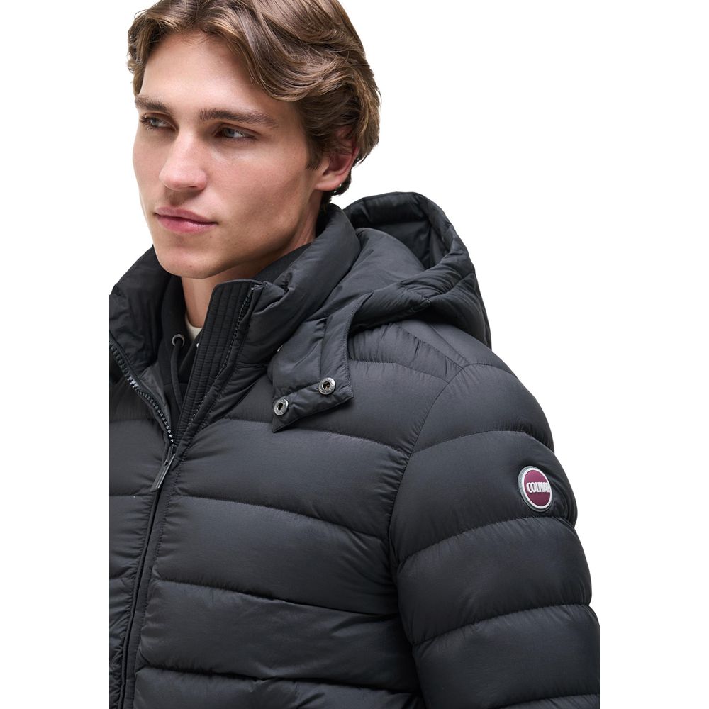 Colmar Originals Schwarze Polyamid-Jacke in voller Länge