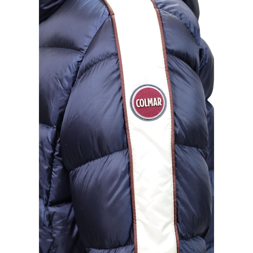 Colmar Originals Blaue Polyamid-Jacke in voller Länge