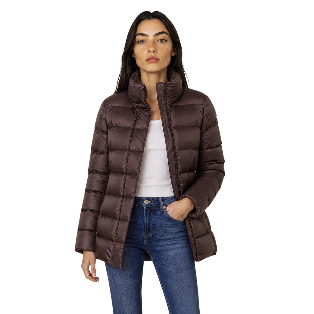 Colmar Originals Braune Polyamid-Jacke in voller Länge