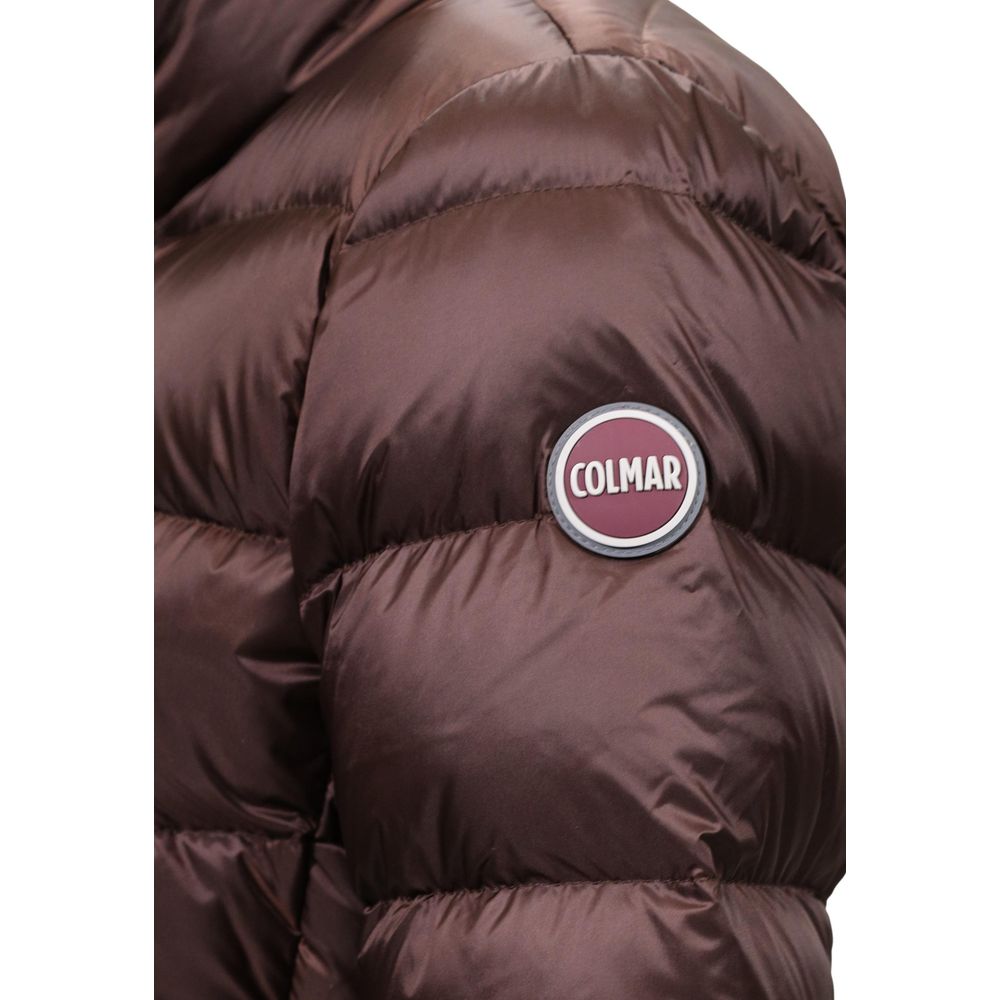 Colmar Originals Braune Polyamid-Jacke in voller Länge