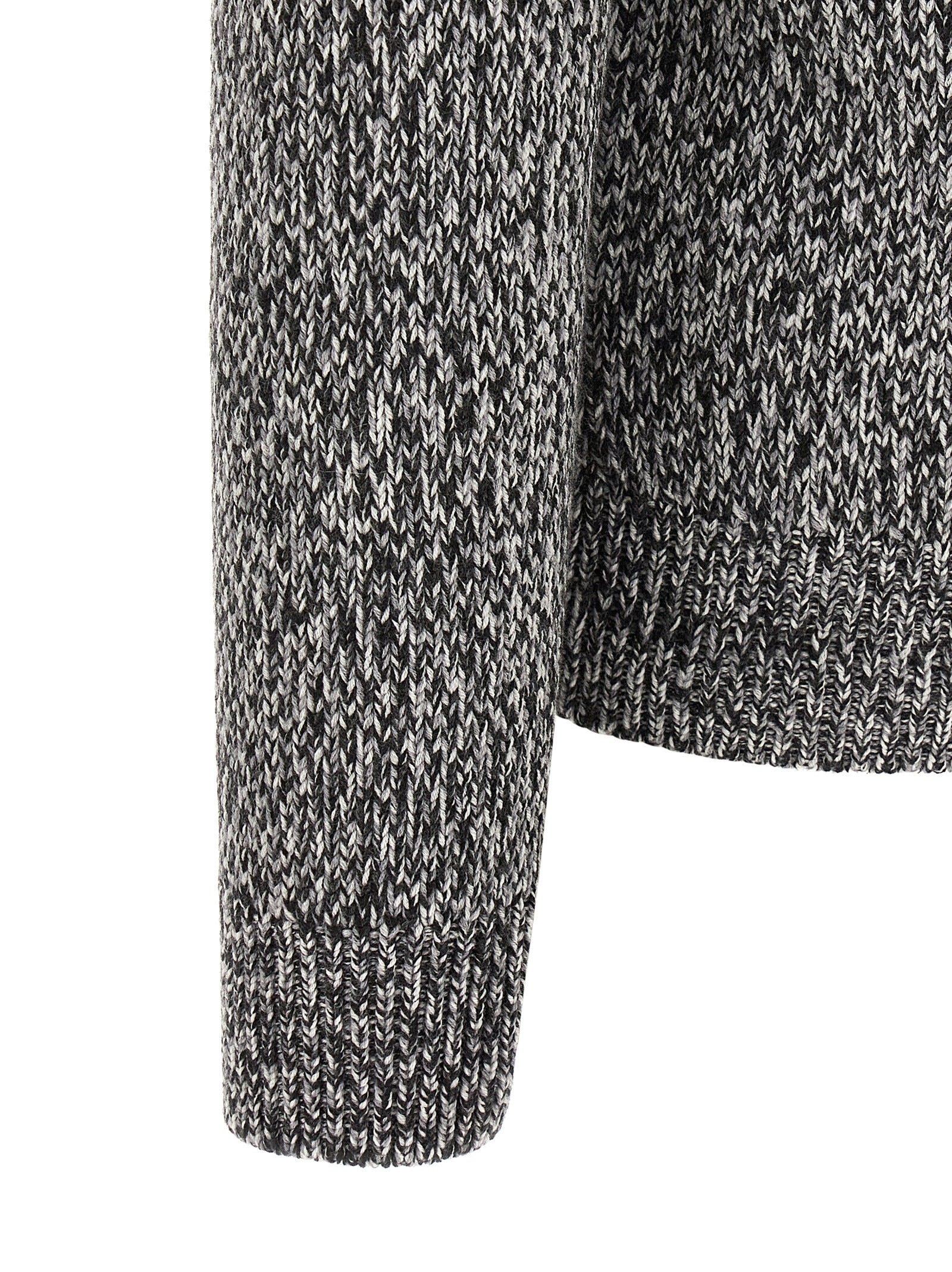 Brioni Zweifarbige Wollstrickjacke