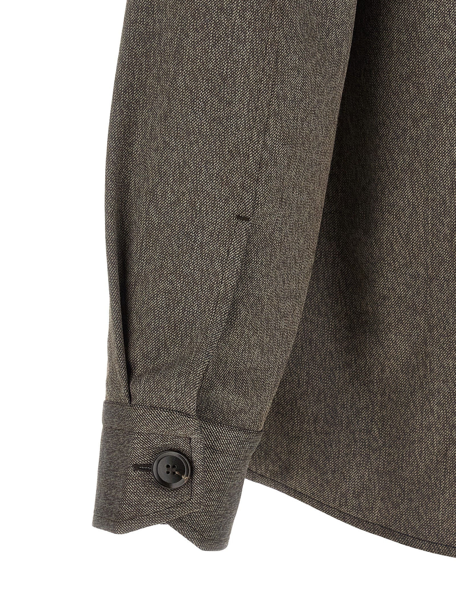 Brioni Braune Wollbluse