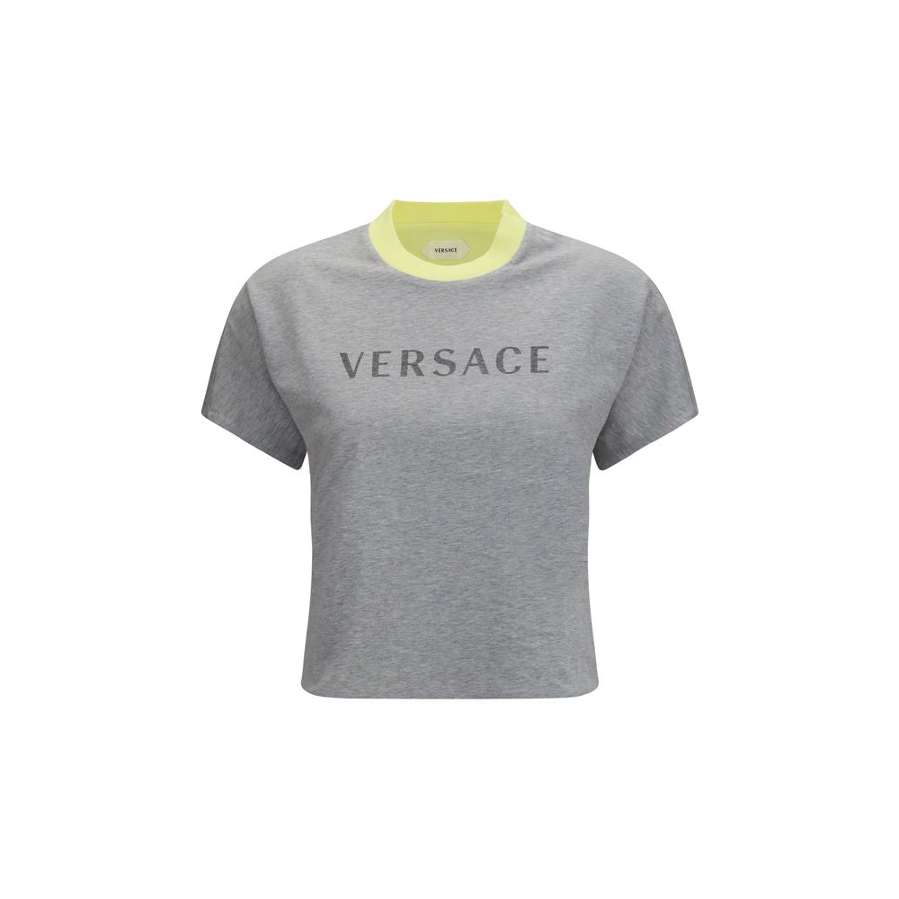 Versace Graues Baumwoll-T-Shirt