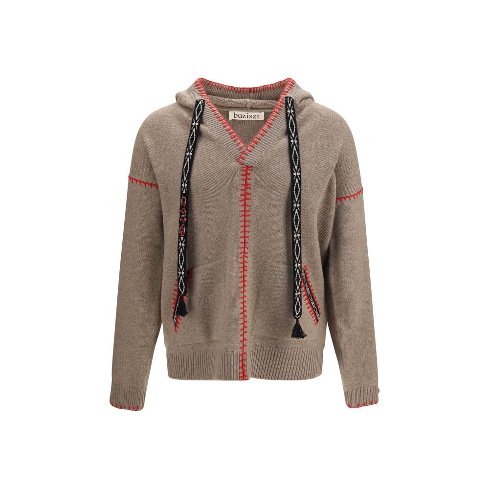 Baziszt Brauner Kaschmir-Pullover