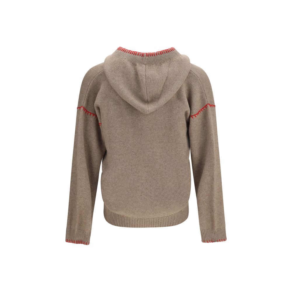 Baziszt Brauner Kaschmir-Pullover