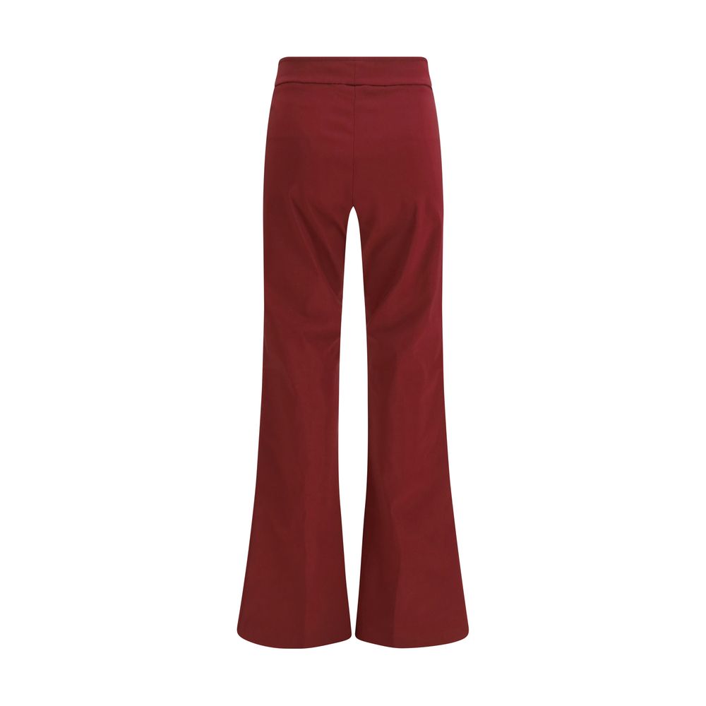Avenue Montaigne Bordeaux Viskose Freizeithose