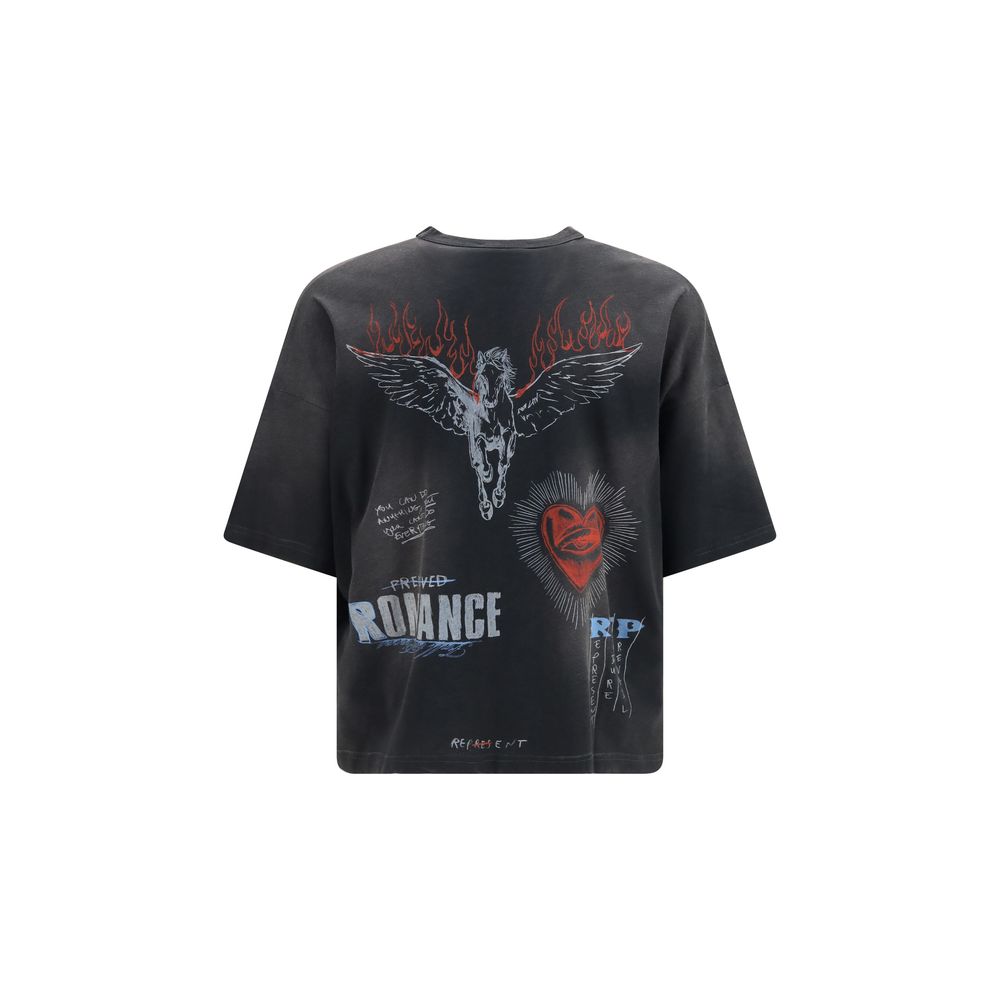 Represent Schwarzes Baumwoll-T-Shirt