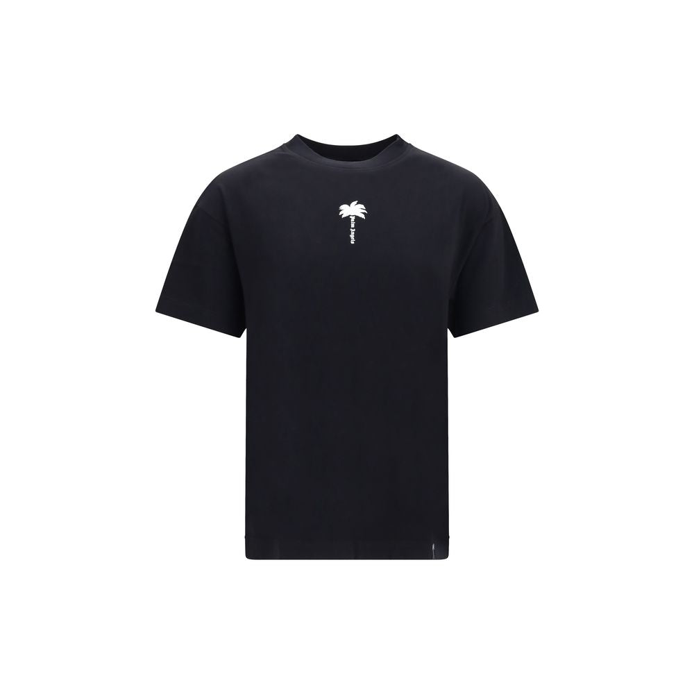 Palm Angels Schwarzes Baumwoll-T-Shirt
