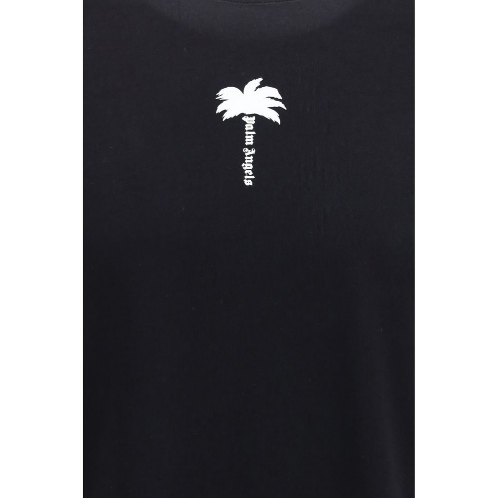 Palm Angels Schwarzes Baumwoll-T-Shirt