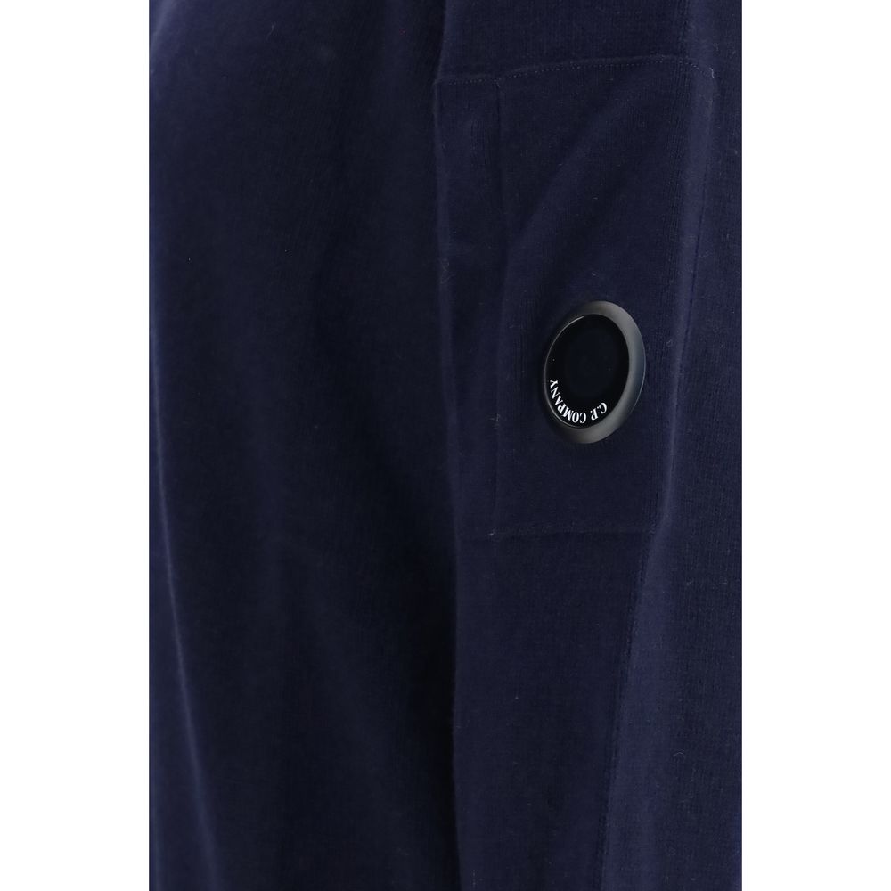 C.P. Company Blauer Wollpullover Oves Aries