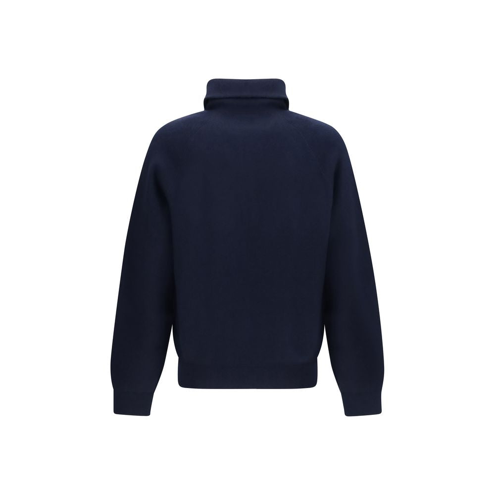 Prada Blue Wool Oves Aries Polohemd