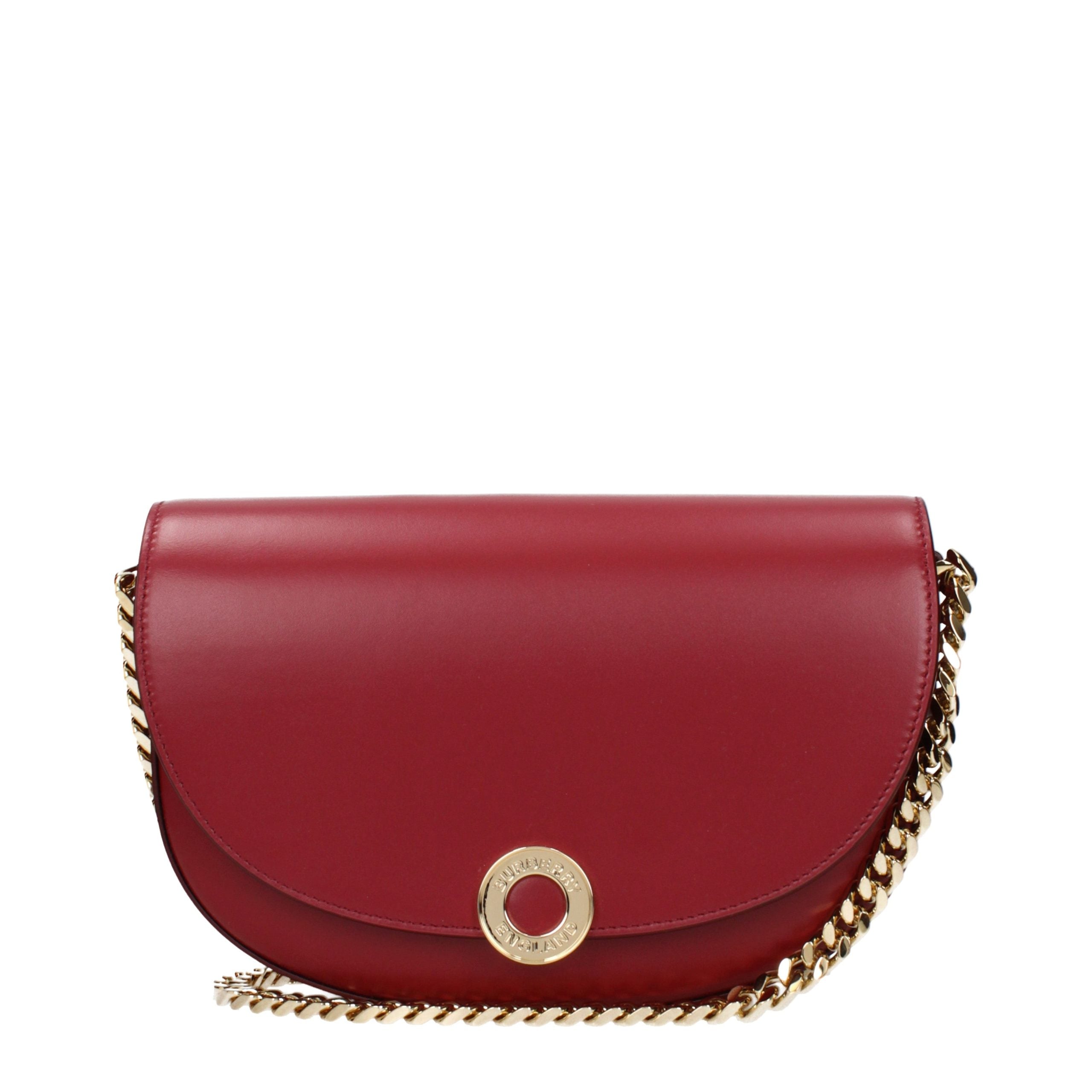 Burberry Rote Leder Schultertasche