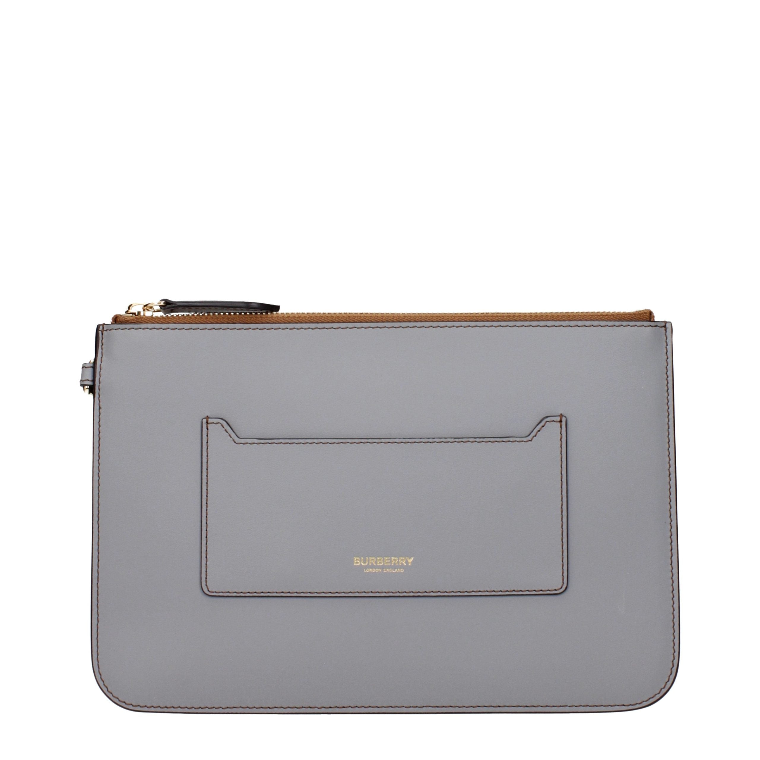 Burberry Graue Leder-Clutch