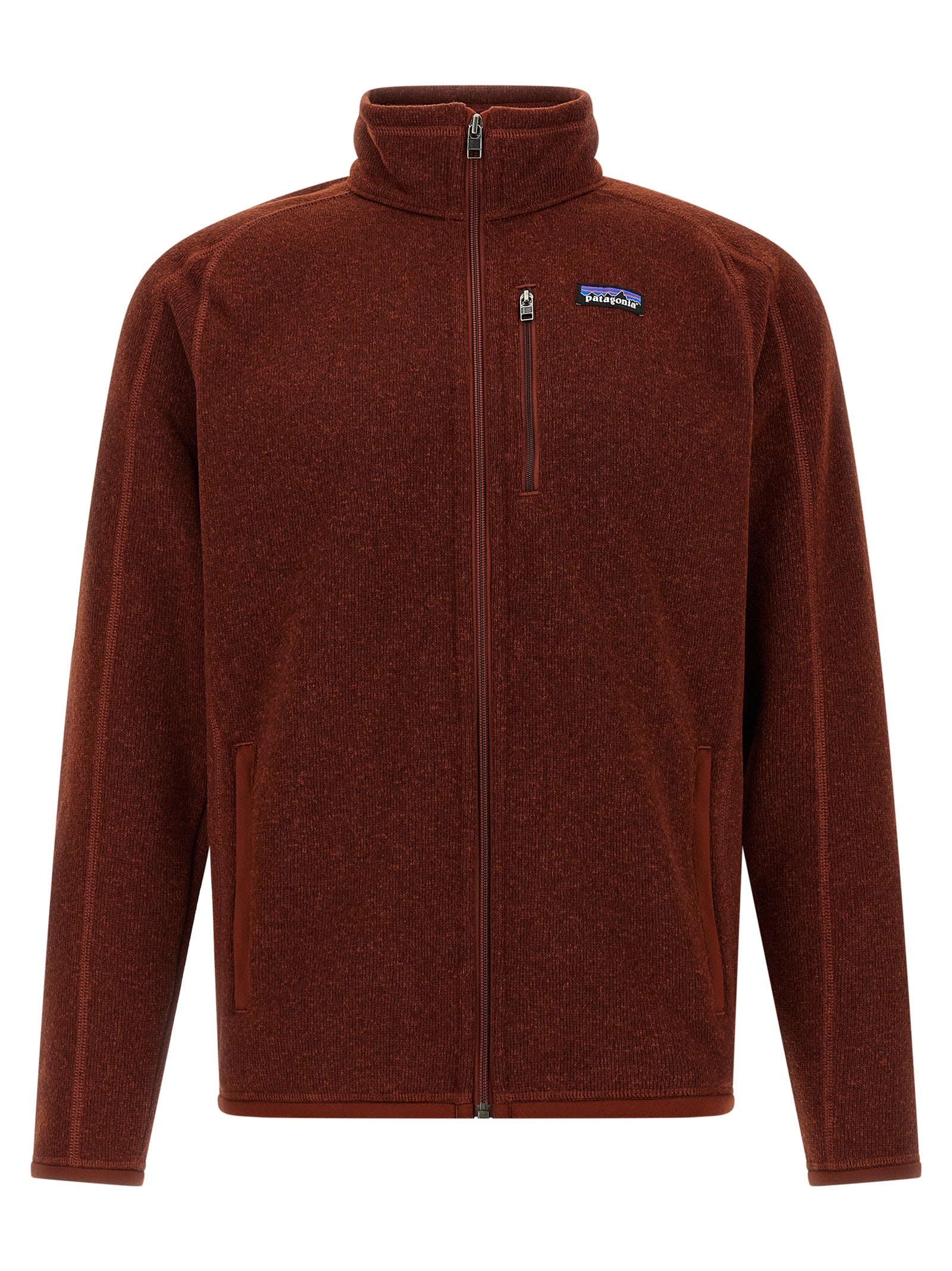 PATAGONIA Rote Polyester-Jacke in voller Länge