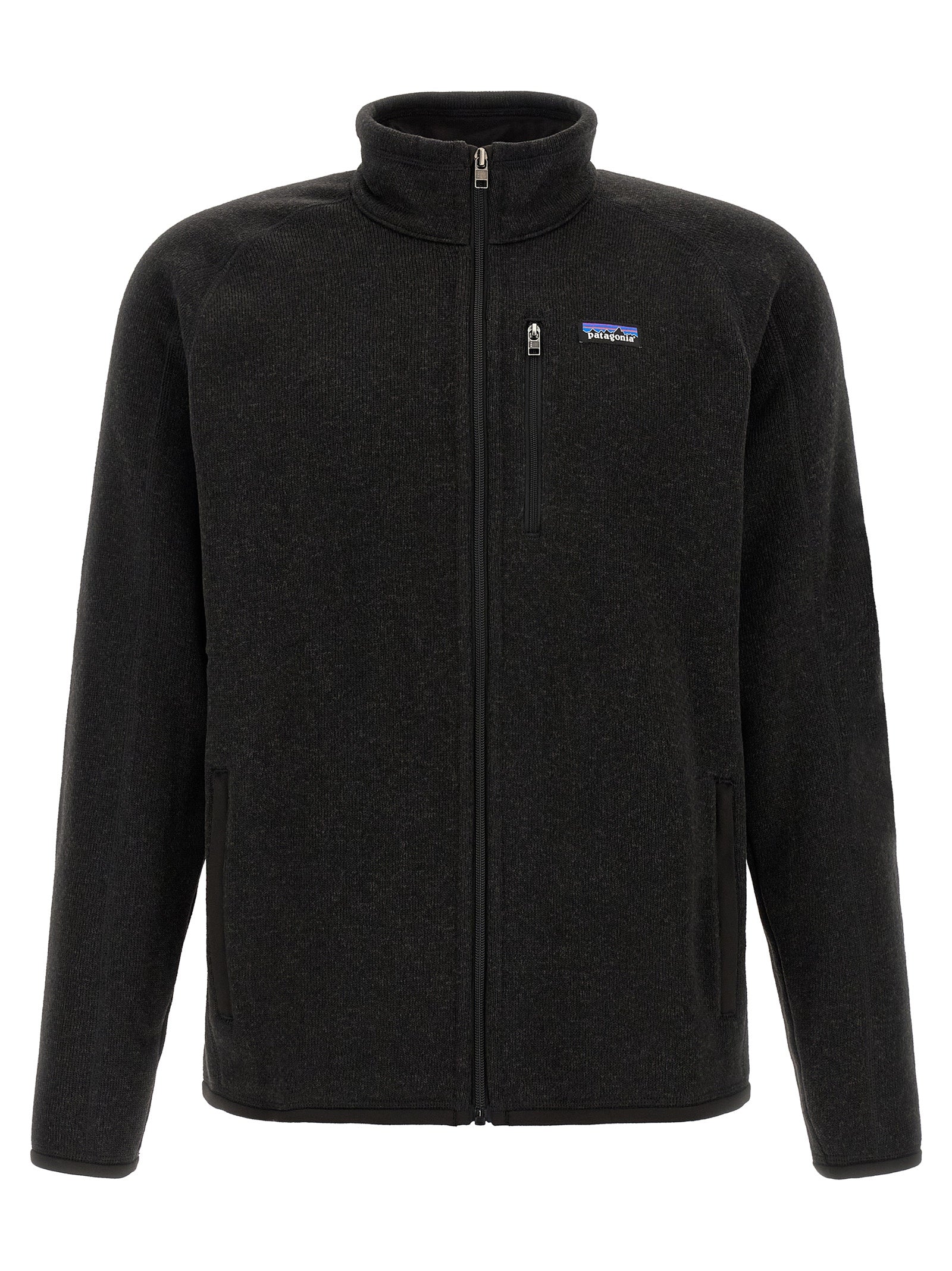 PATAGONIA Schwarze Polyester-Jacke in voller Länge