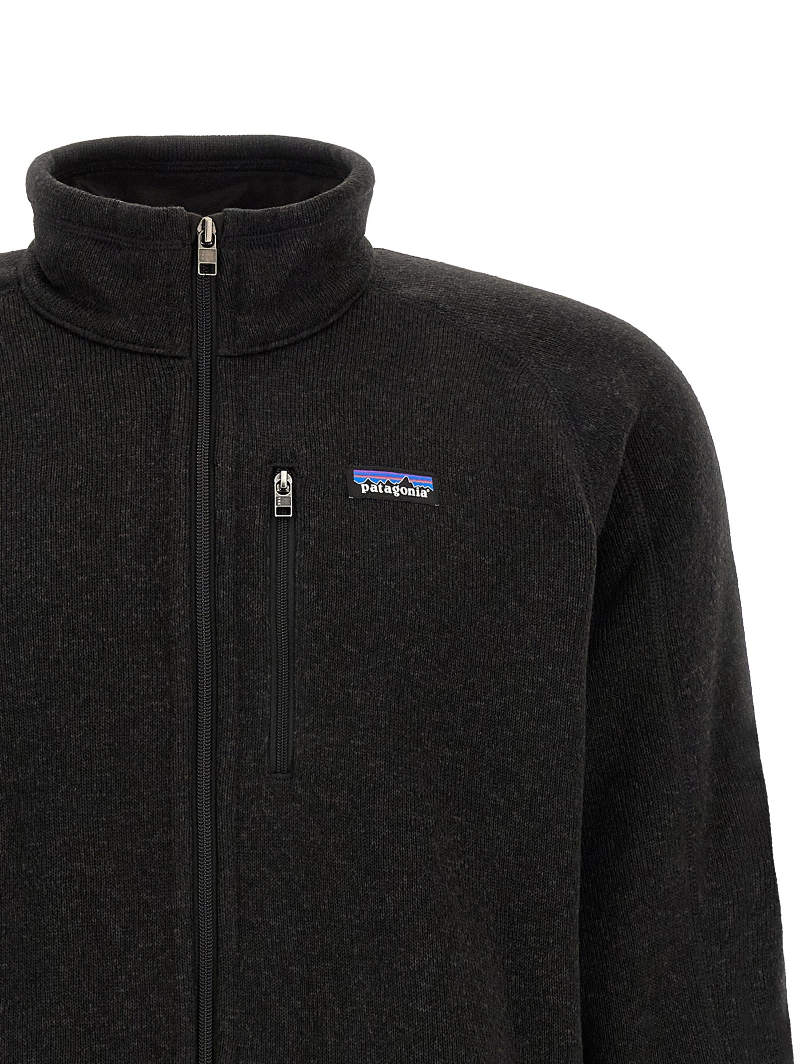 PATAGONIA Schwarze Polyester-Jacke in voller Länge