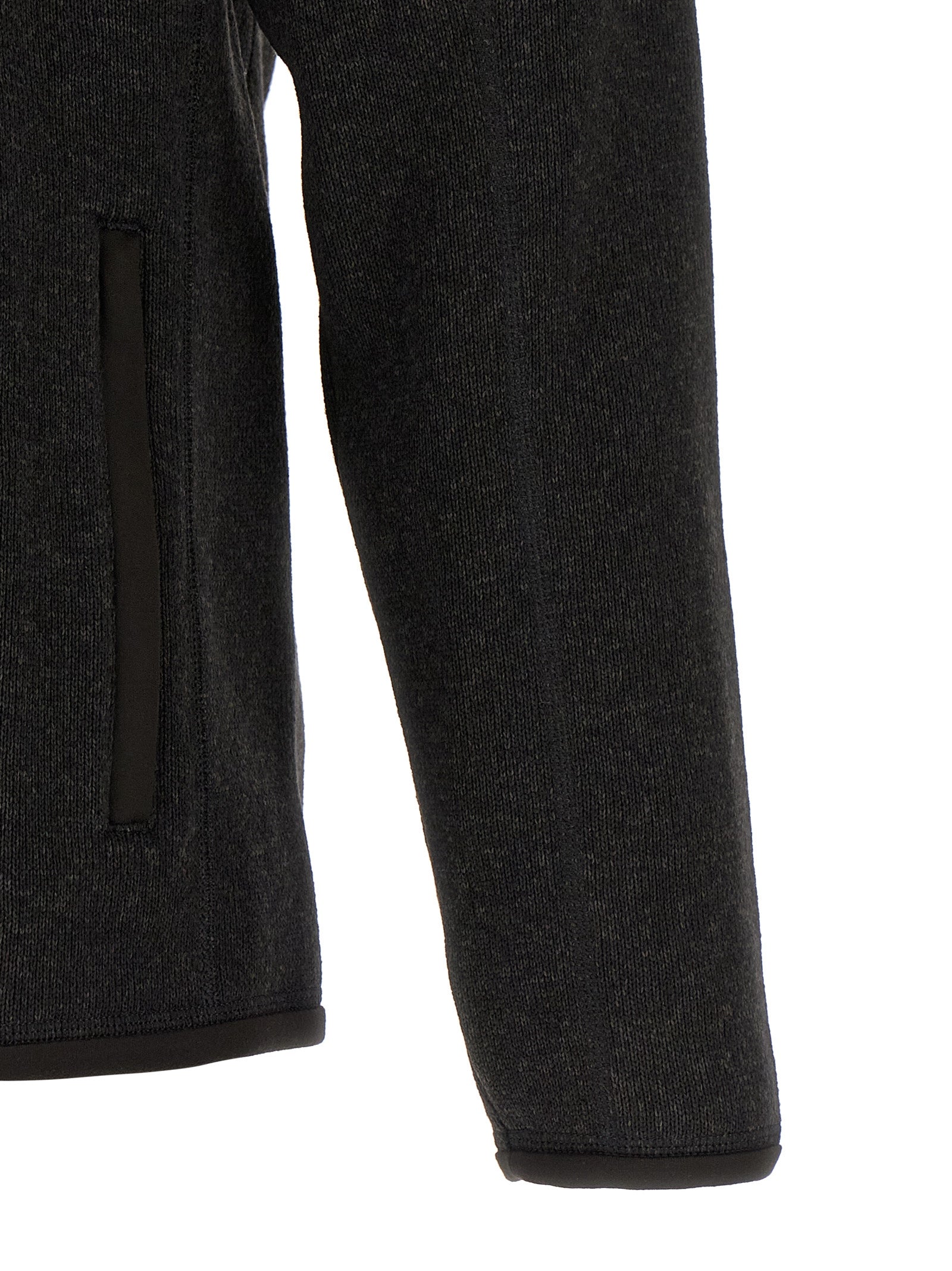 PATAGONIA Schwarze Polyester-Jacke in voller Länge