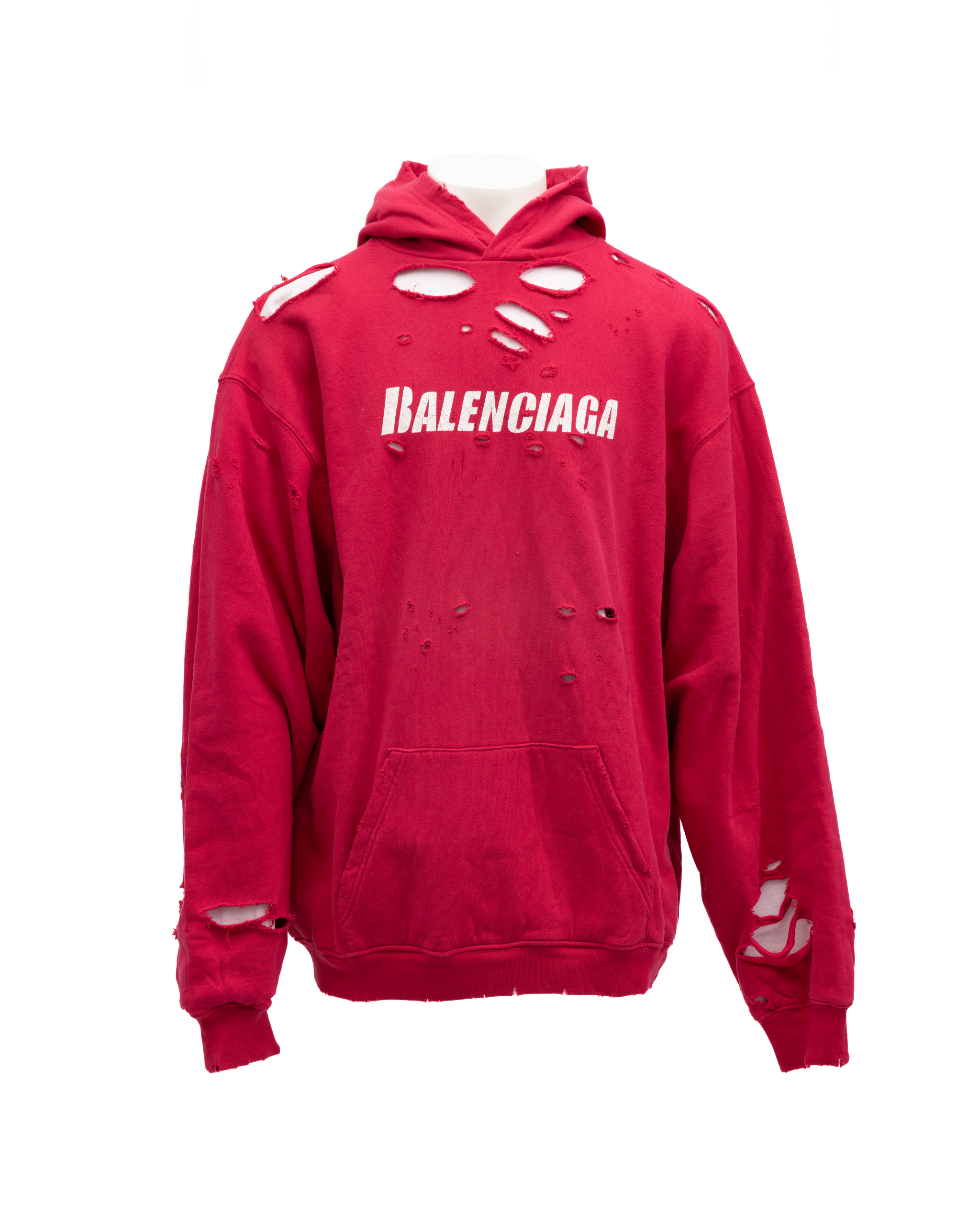 Balenciaga Roter Baumwoll-Kapuzenpullover
