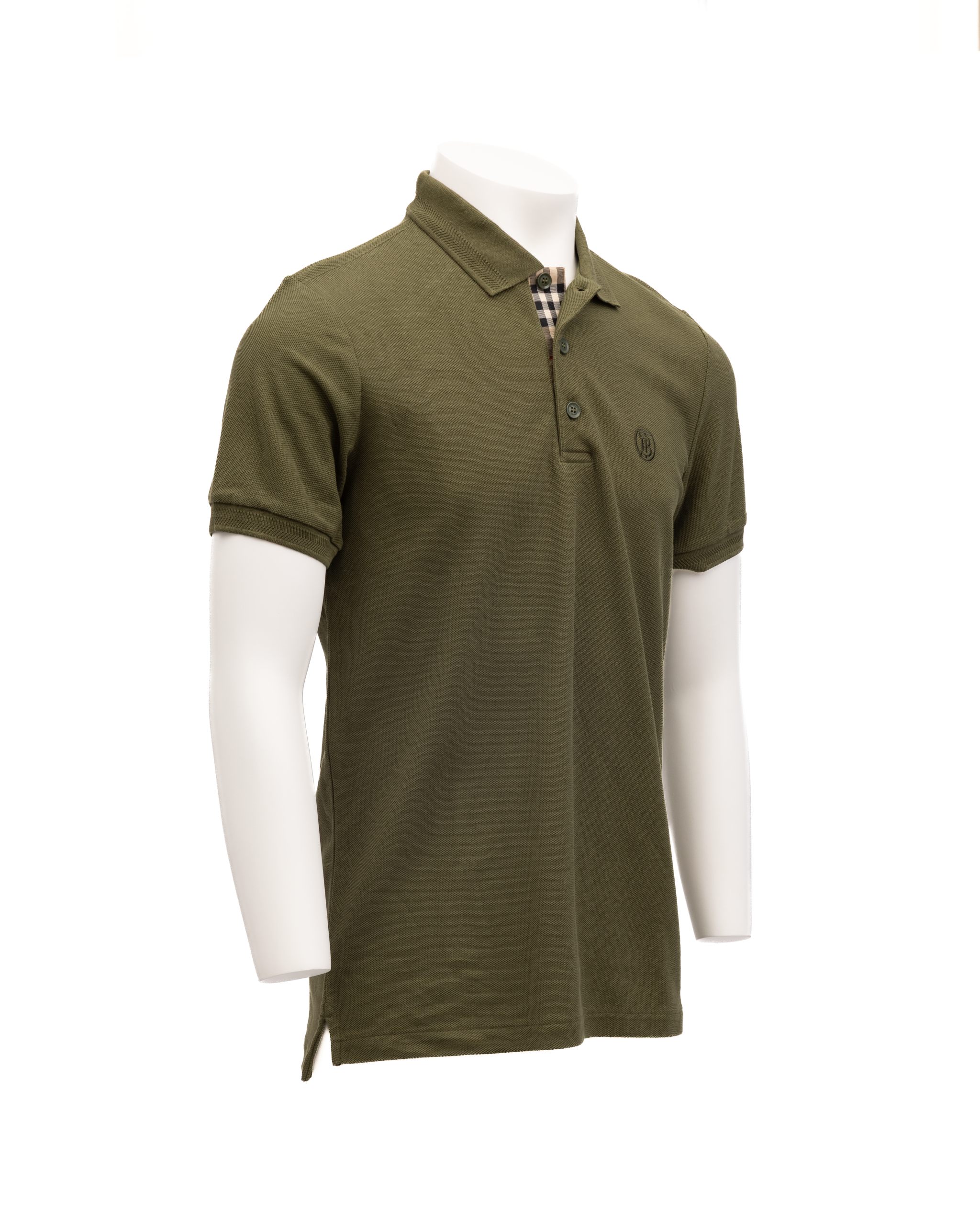 Burberry Olivfarbene Baumwoll-Poloshirts