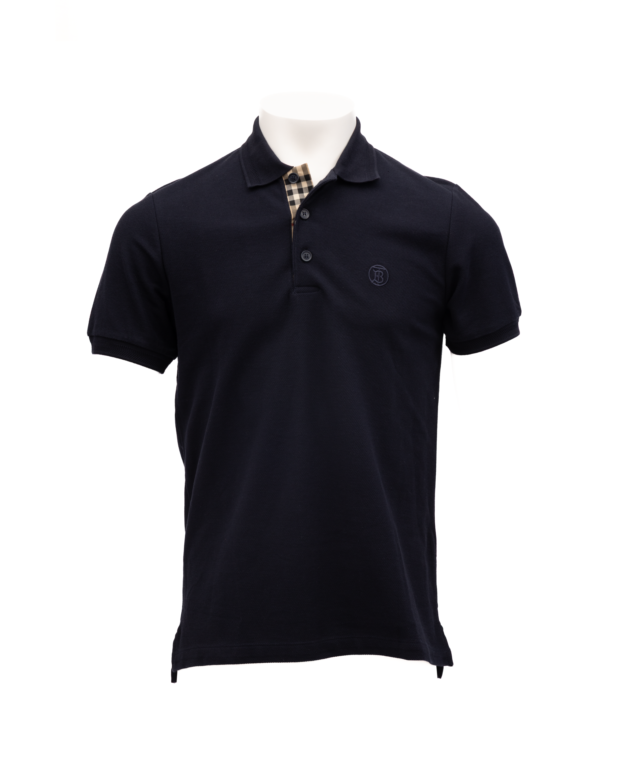 Burberry Polohemd aus Baumwolle in Anthrazitblau