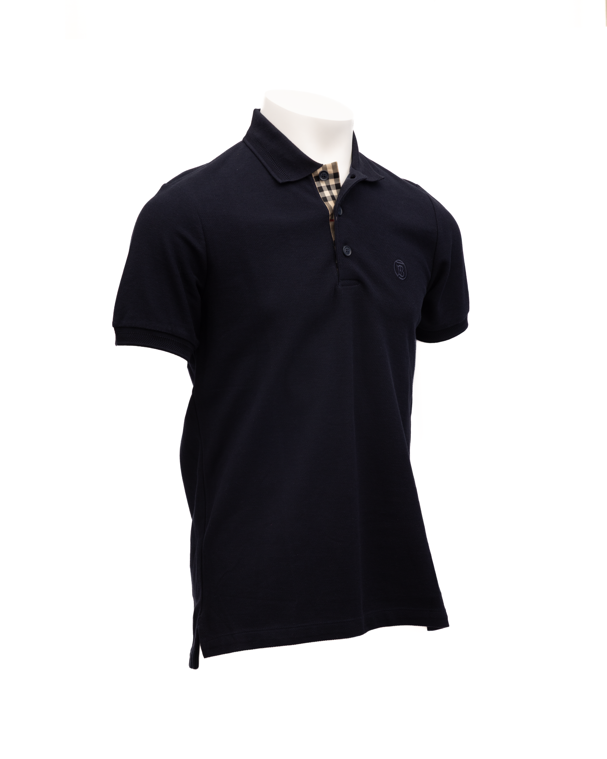 Burberry Polohemd aus Baumwolle in Anthrazitblau