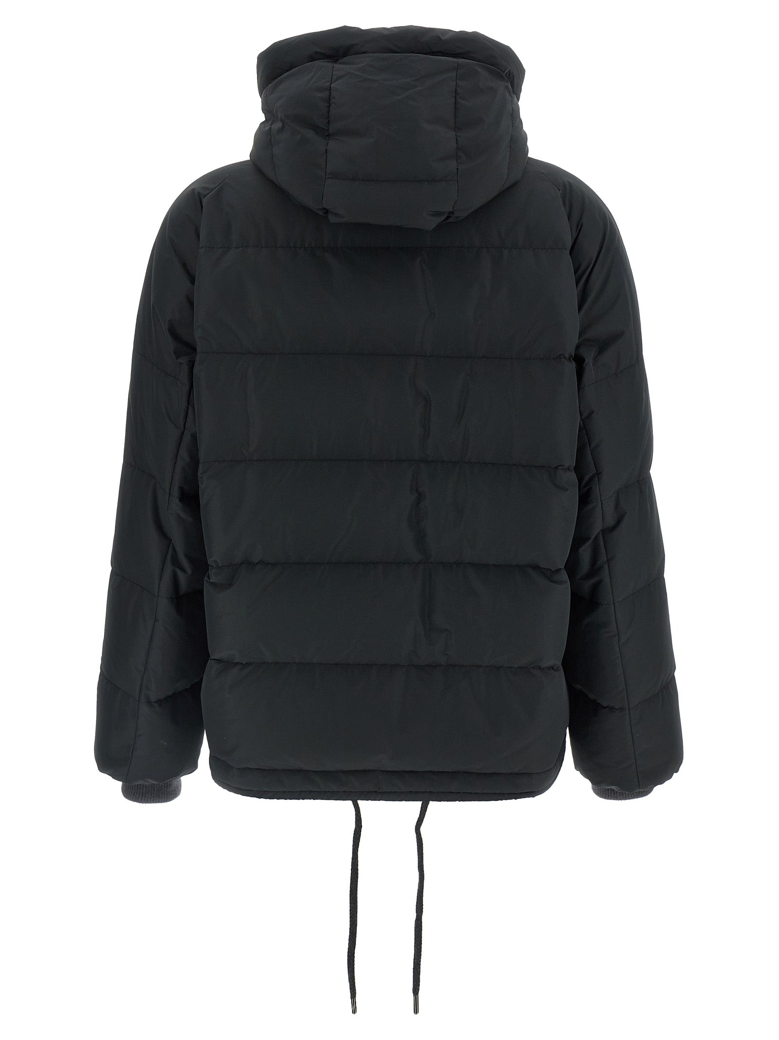 Brunello Cucinelli Schwarze Baumwoll-Shell-Jacke