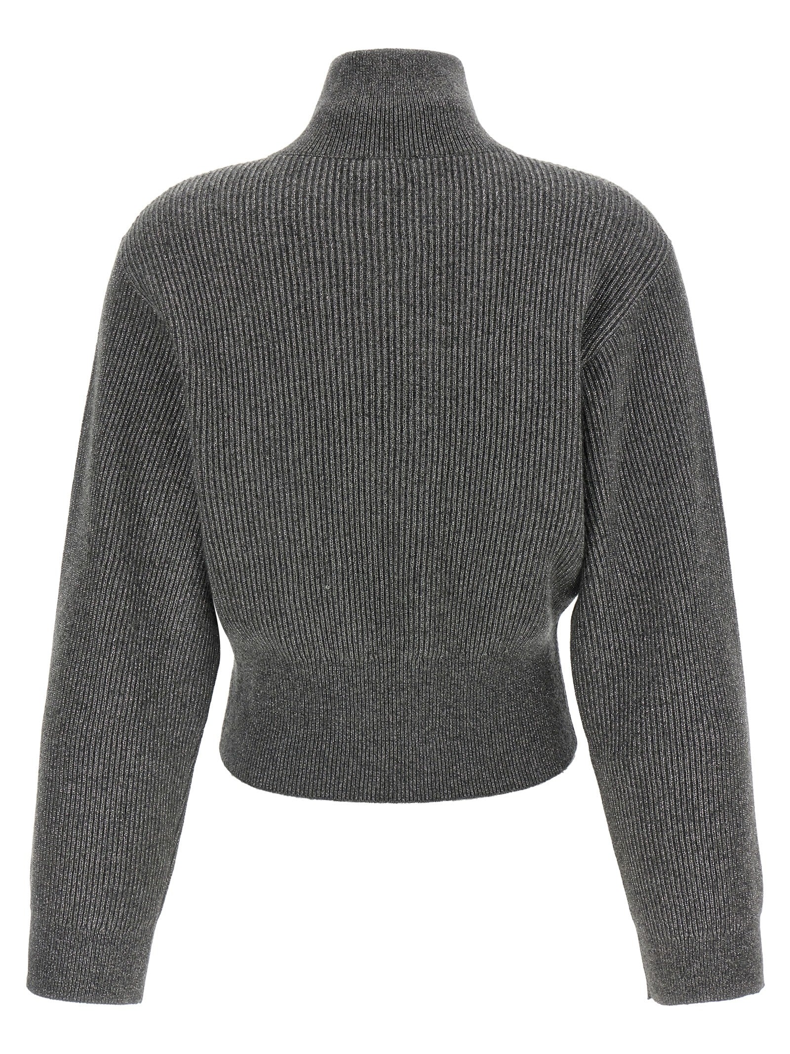 Brunello Cucinelli Grauer Kaschmir-Strickjacke