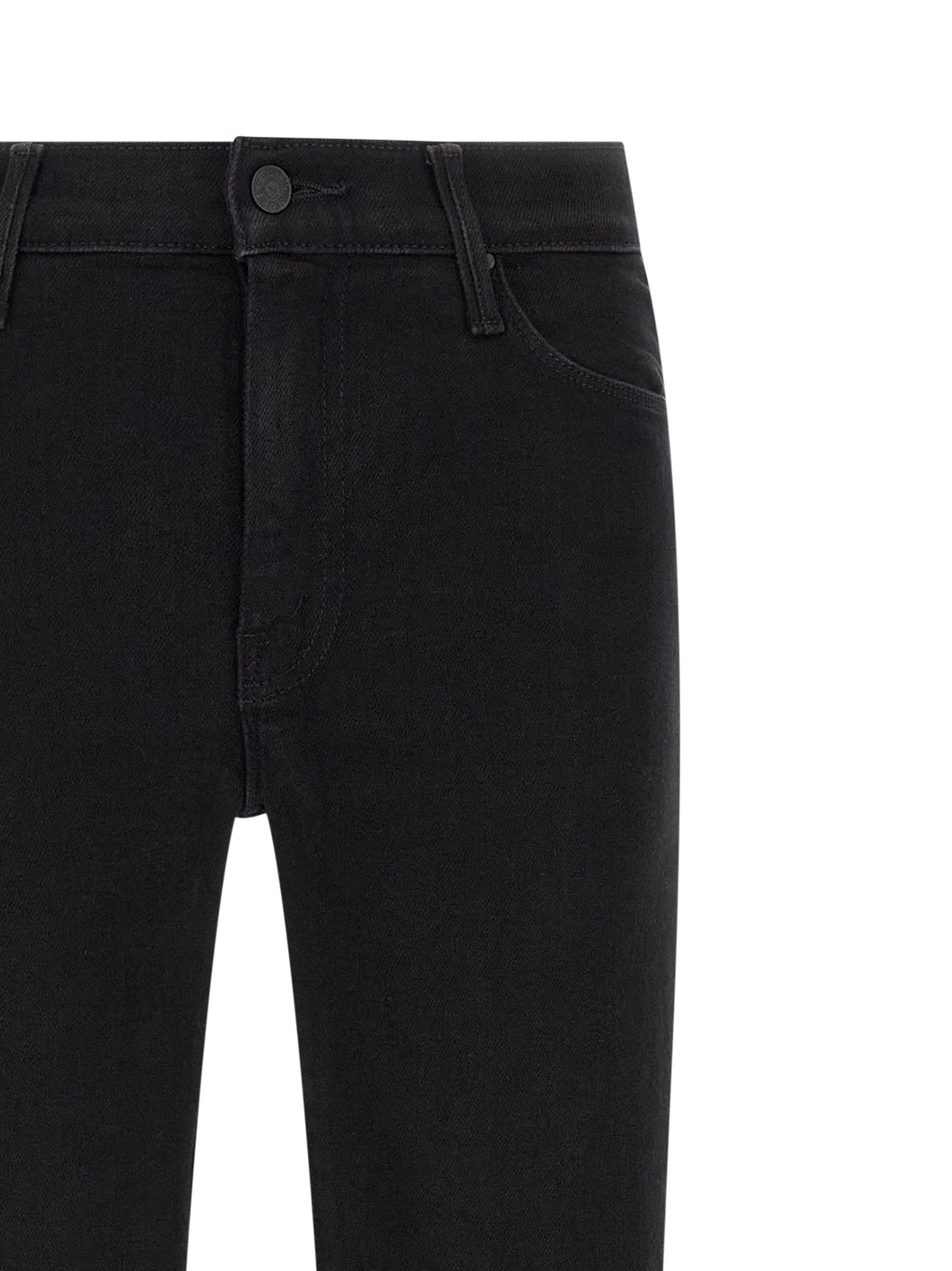 Mother Denim Schwarze Baumwoll-Schlagjeans