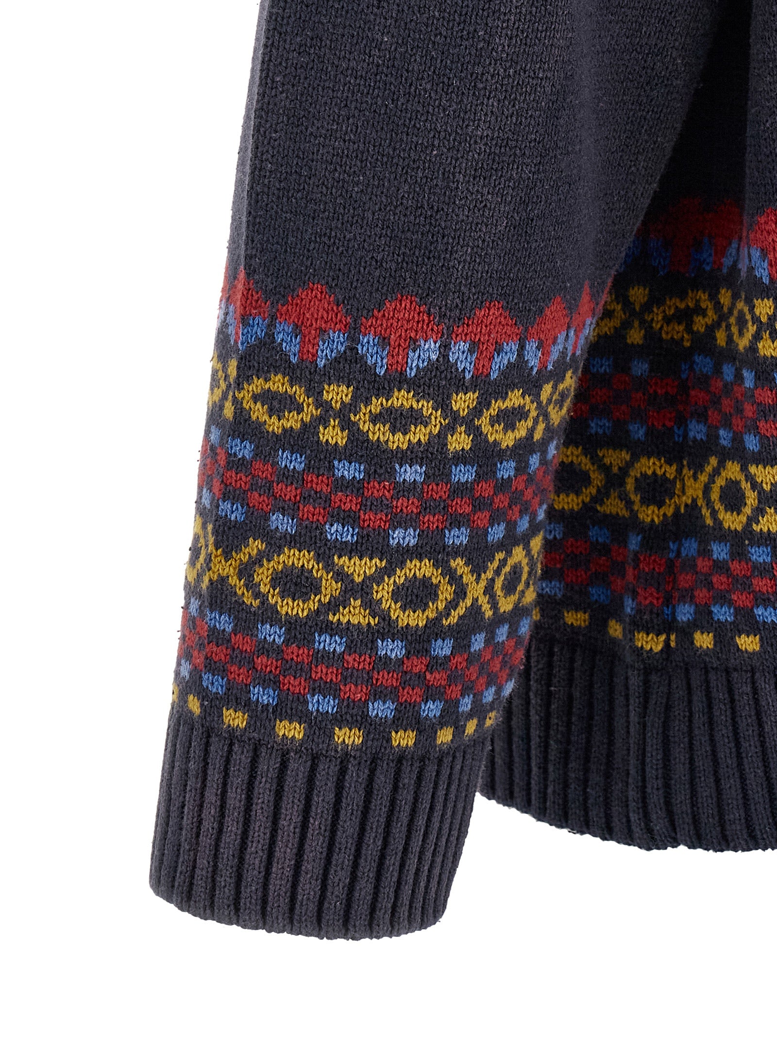 FOUND Blauer Baumwollcardigan