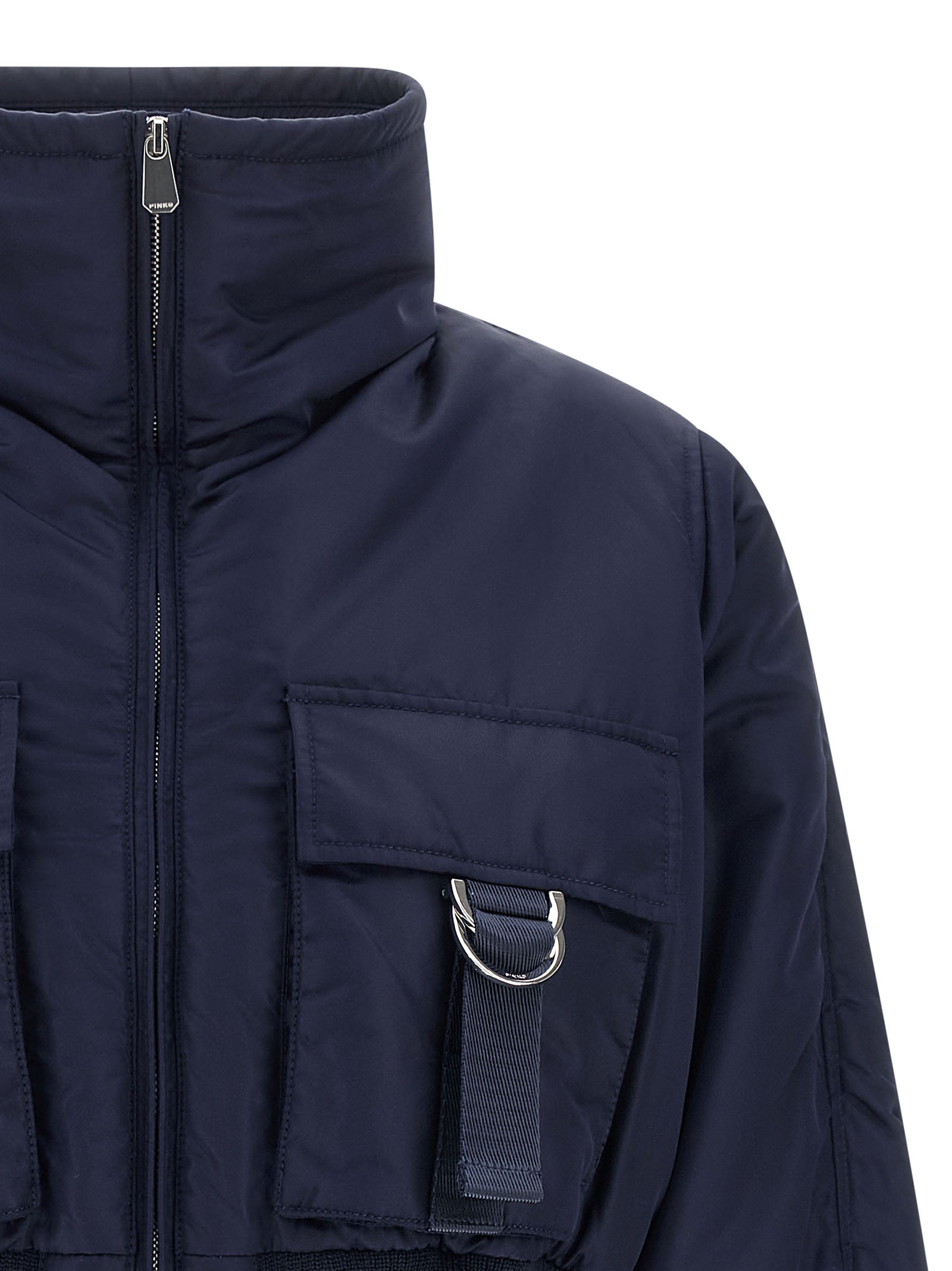 PINKO Blauer Bomber aus Polyamid