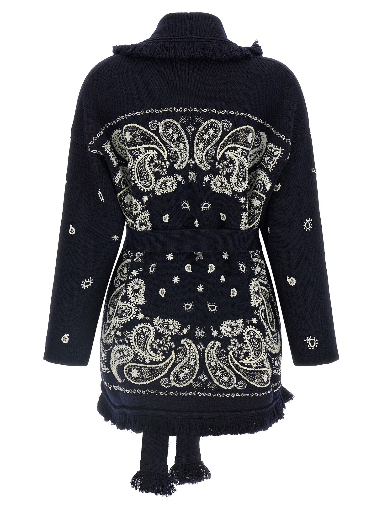 Alanui Blauer Cardigan aus Schurwolle