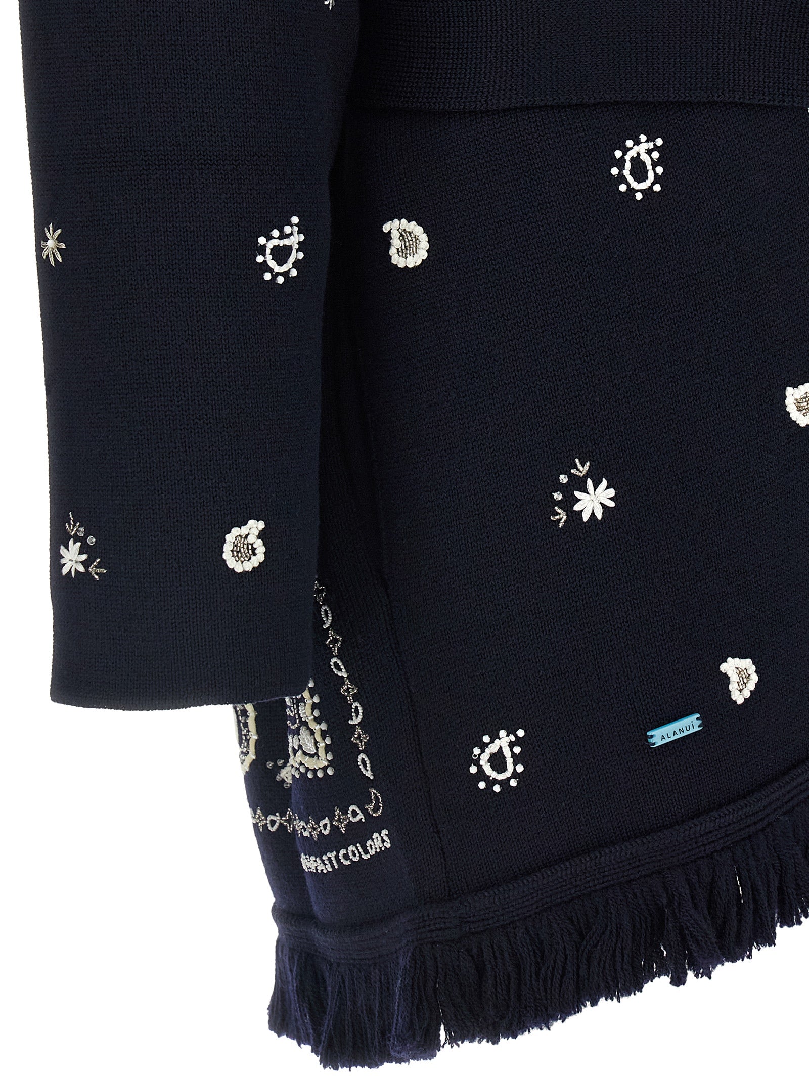 Alanui Blauer Cardigan aus Schurwolle