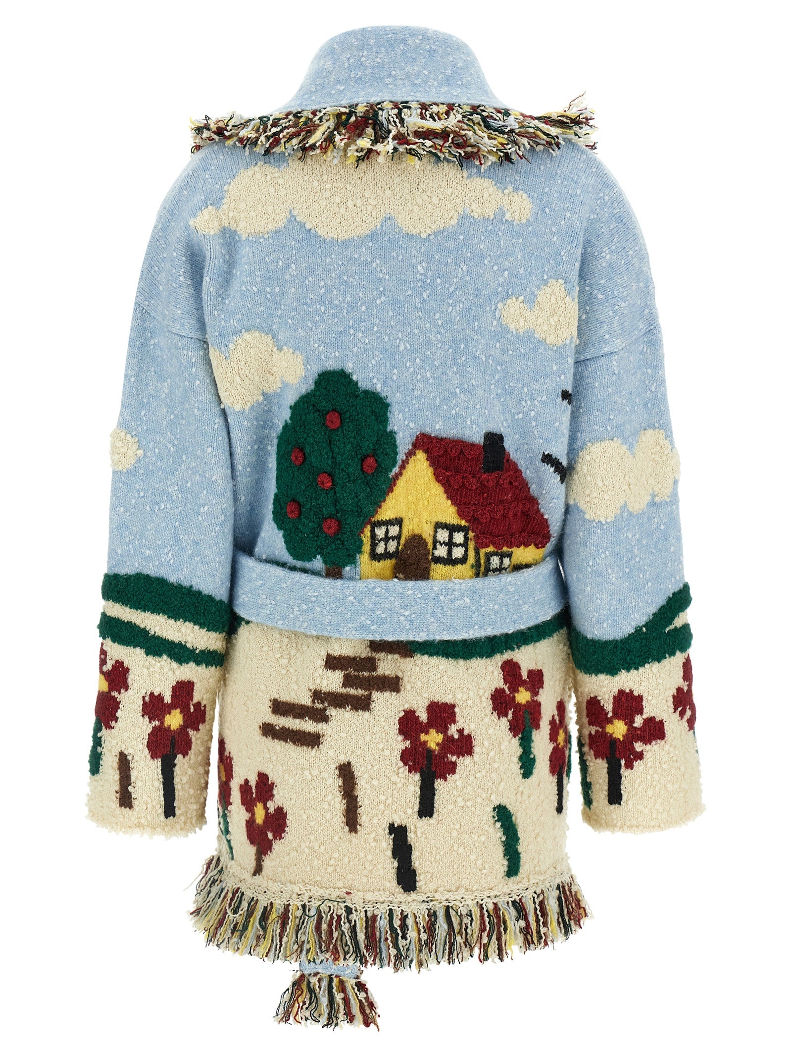 Alanui Mehrfarbige Strickjacke aus reiner Schurwolle