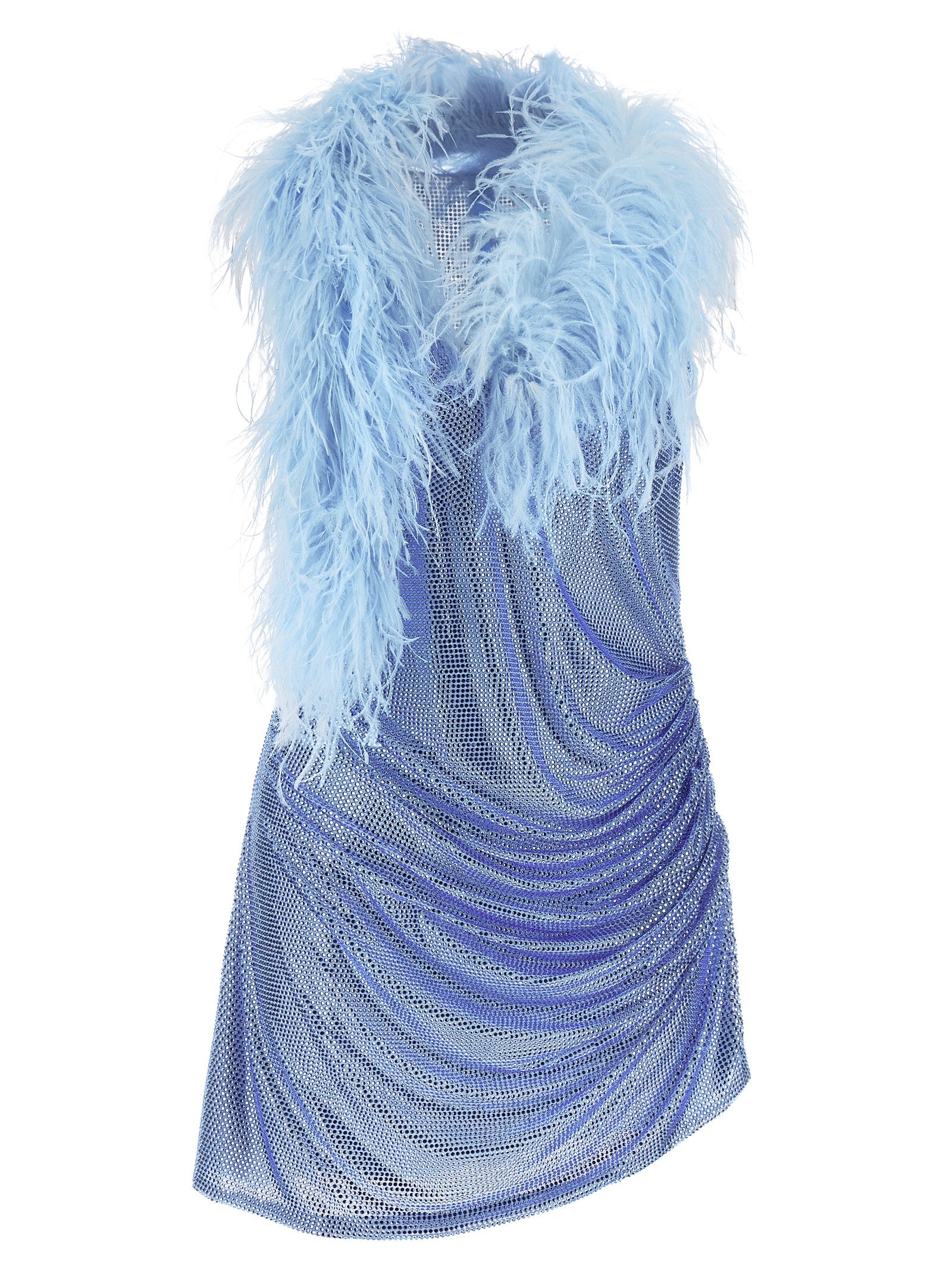 Giuseppe Di Morabito Blaues Polyamid-Cocktailkleid