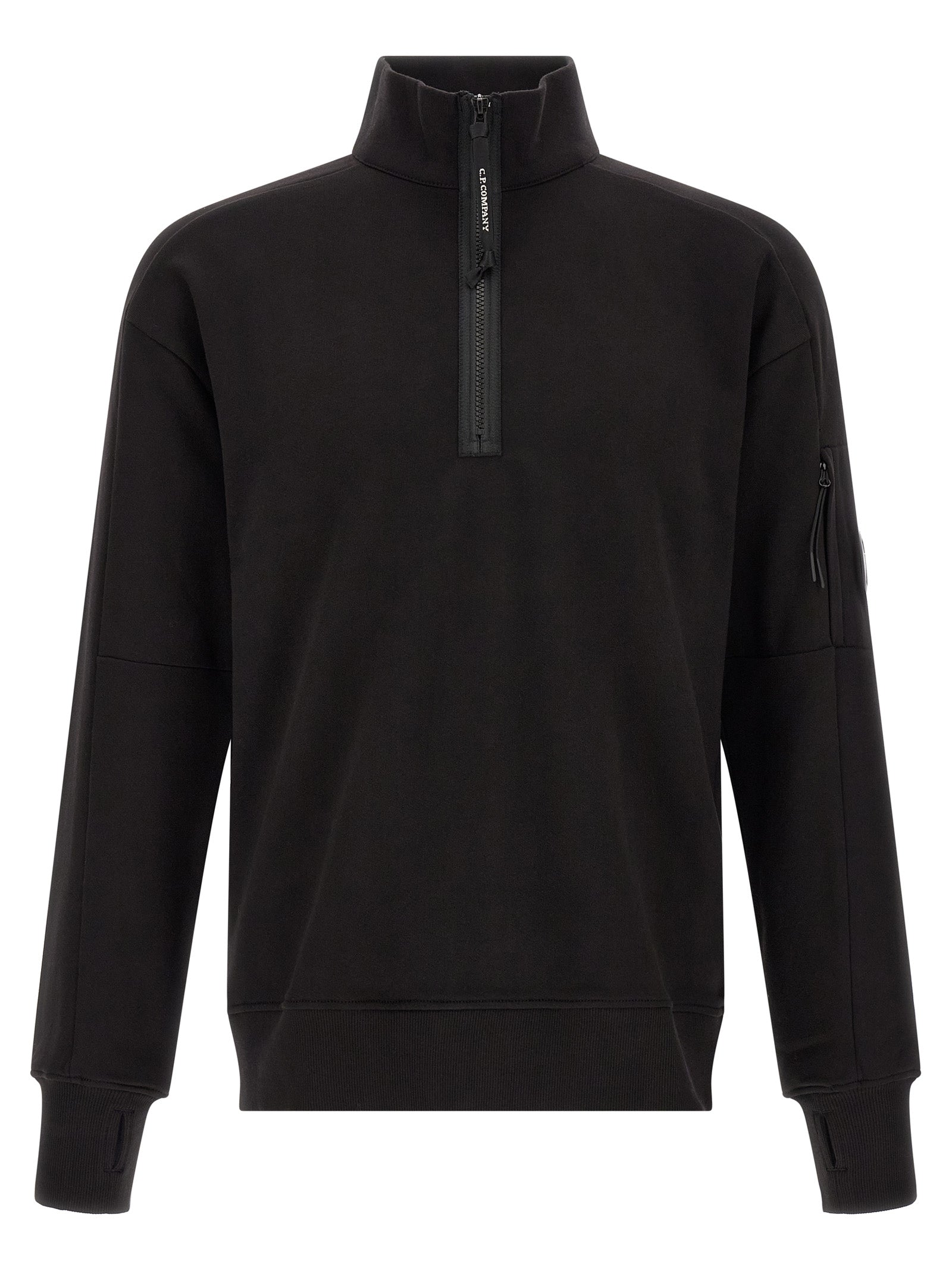 C.P. Company Schwarzer Baumwoll-Sweatshirt