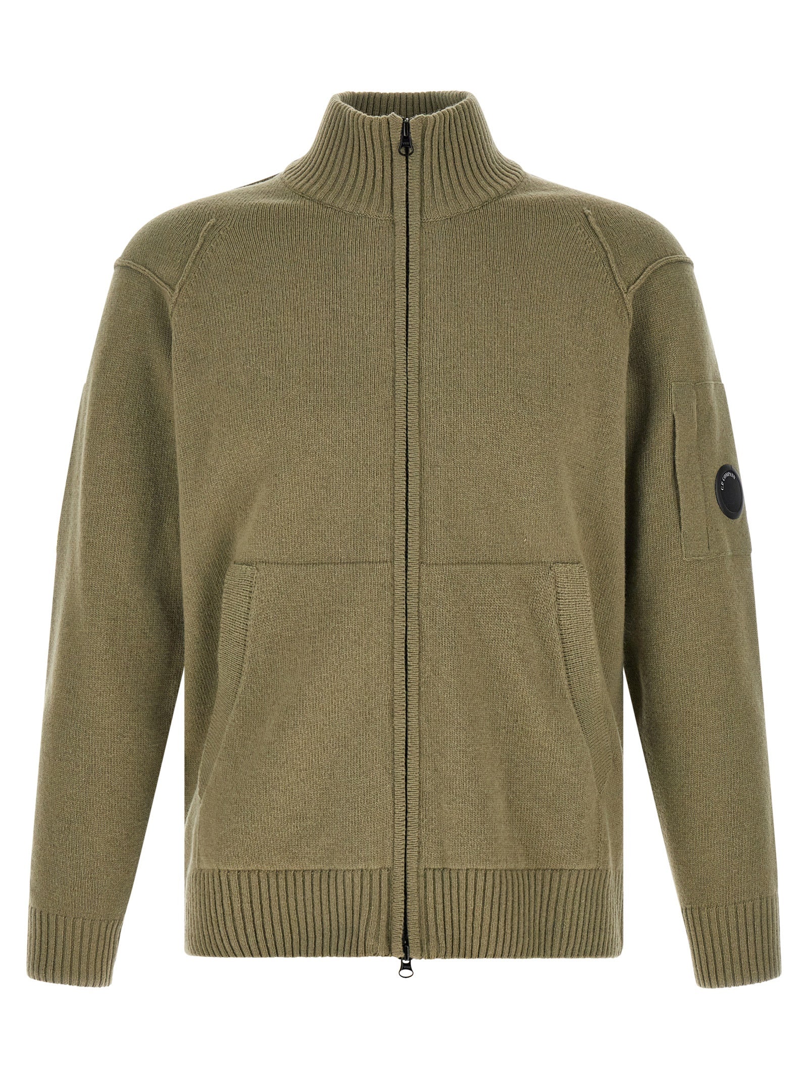 C.P. Company Zweifarbige Wollstrickjacke