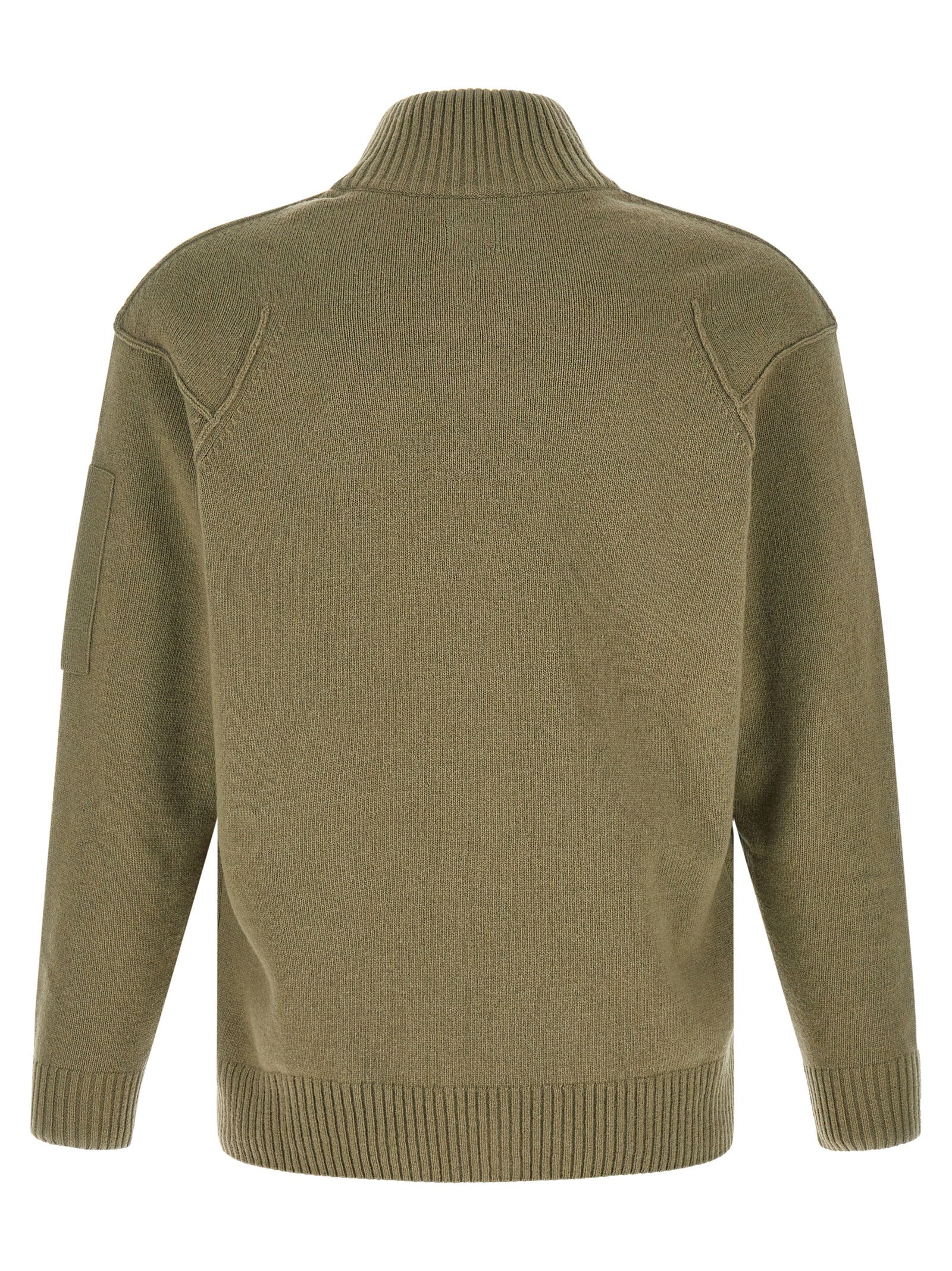 C.P. Company Zweifarbige Wollstrickjacke