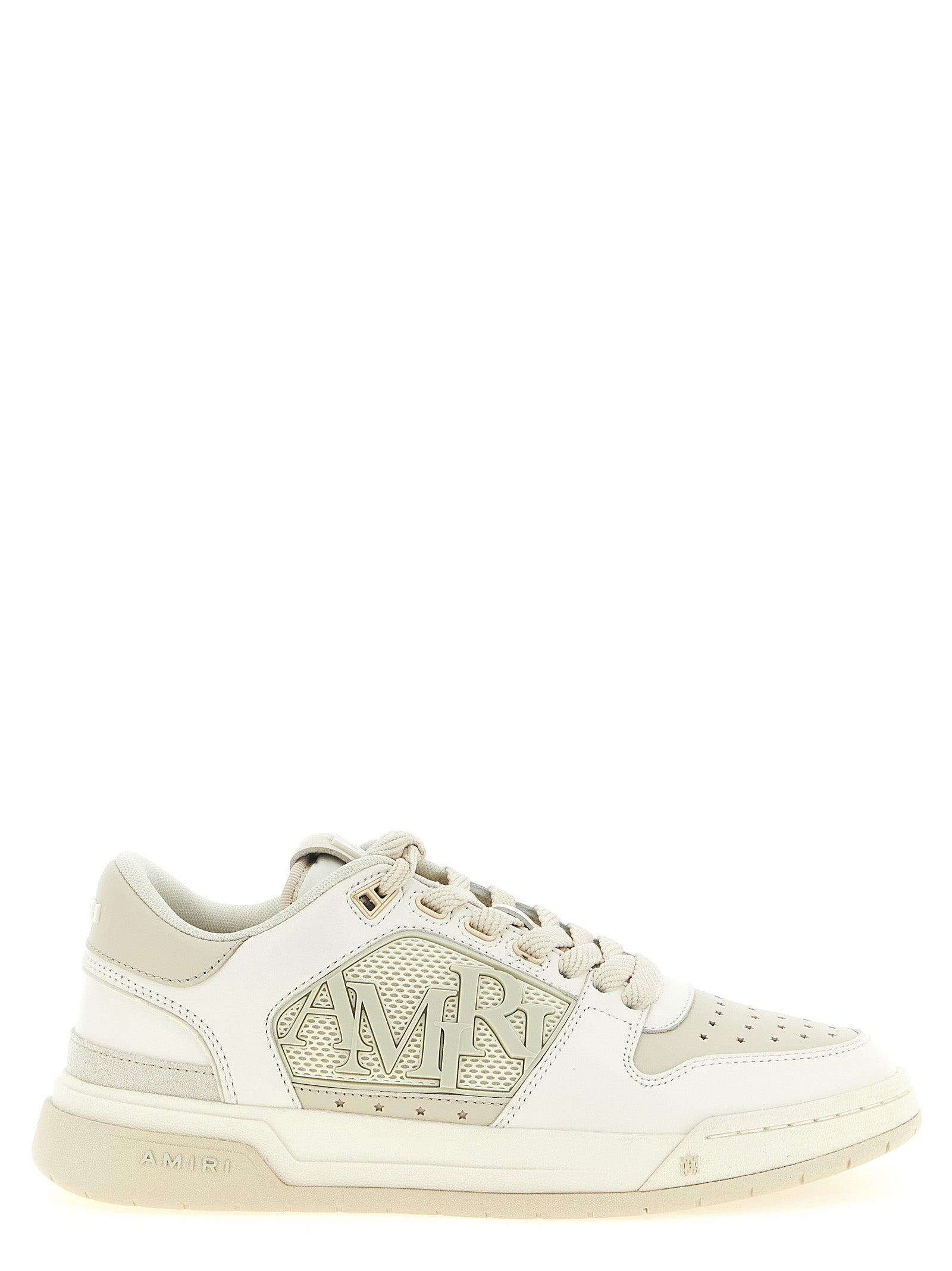Amiri Weiße Kalbsleder Low-Top-Sneaker
