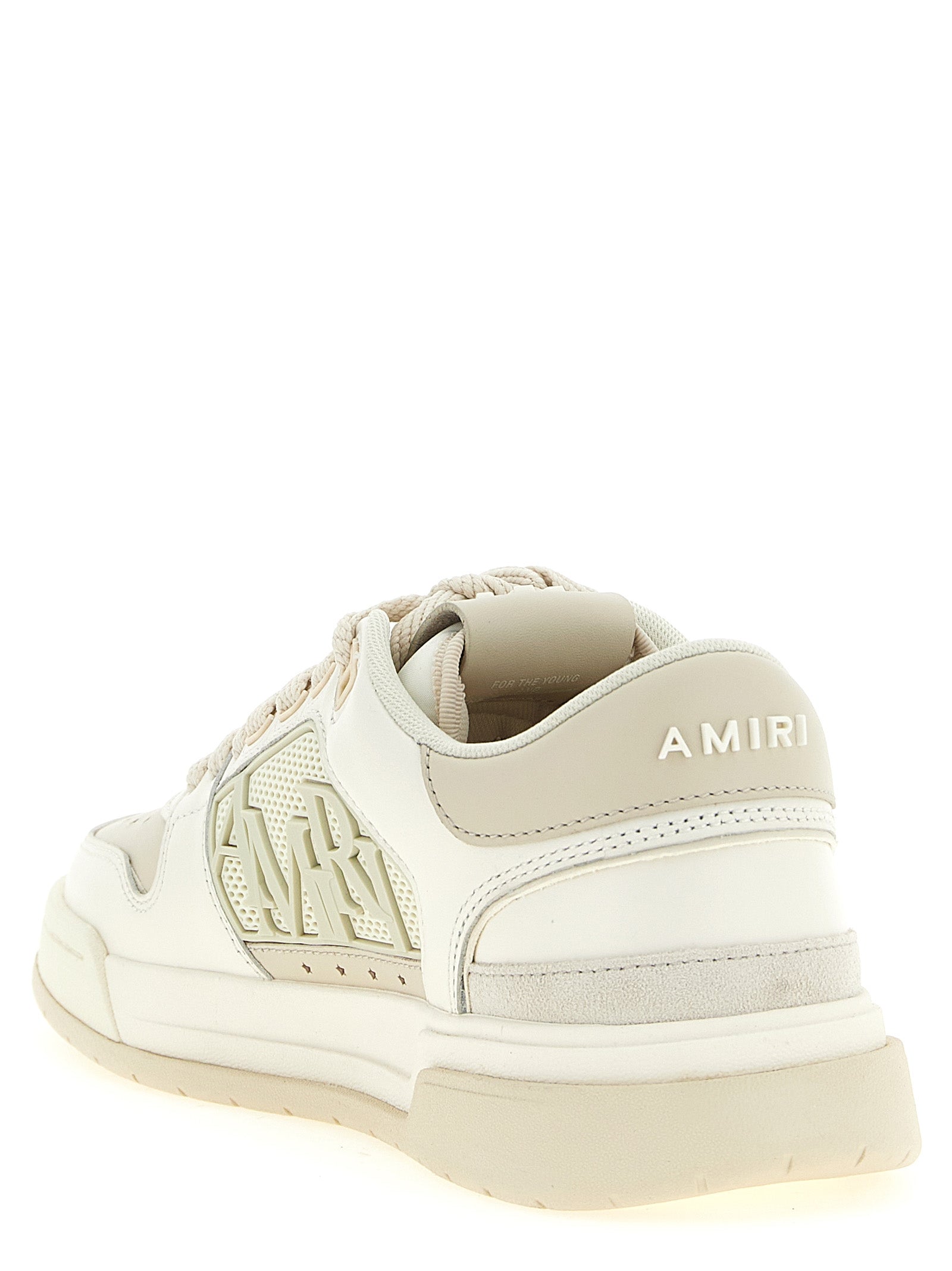 Amiri Weiße Kalbsleder Low-Top-Sneaker